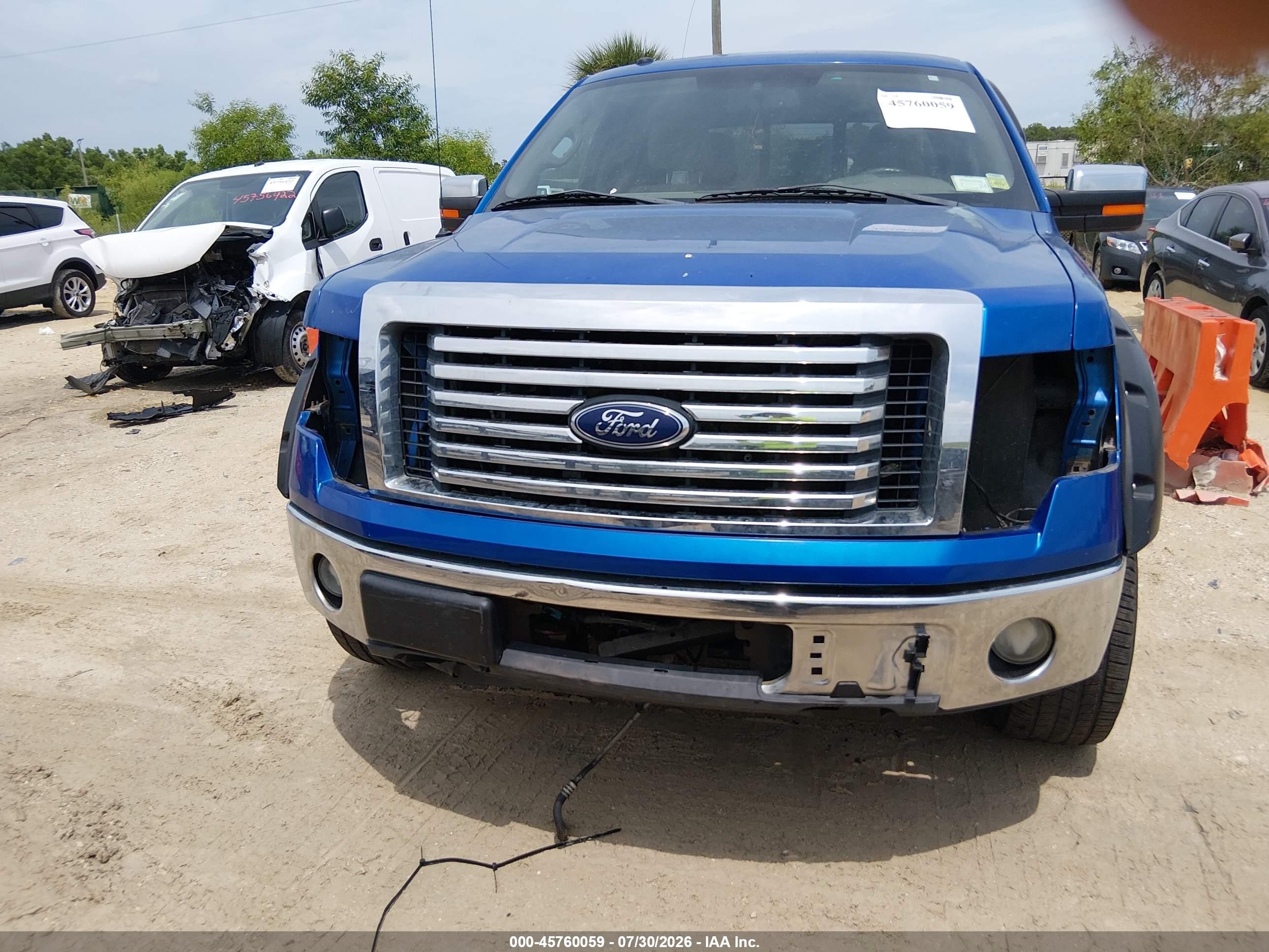 2010 Ford F-150 Fx4/harley-davidson/king Ranch/lariat/platinum/xl/xlt Blue vin: 1FTFW1EV4AFA26277