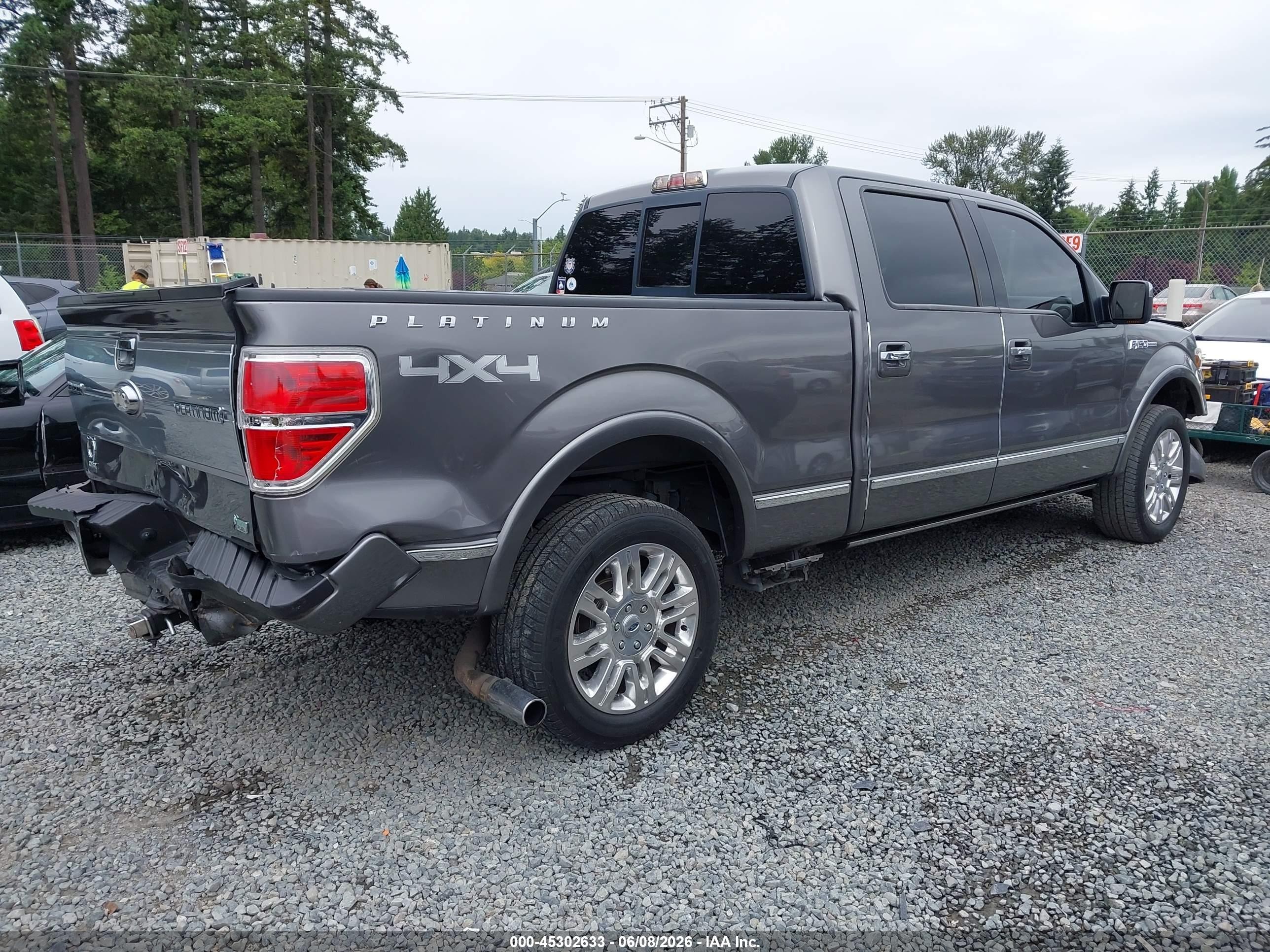 2010 Ford F-150 Fx4/harley-davidson/king Ranch/lariat/platinum/xl/xlt Gray vin: 1FTFW1EV4AFC92043