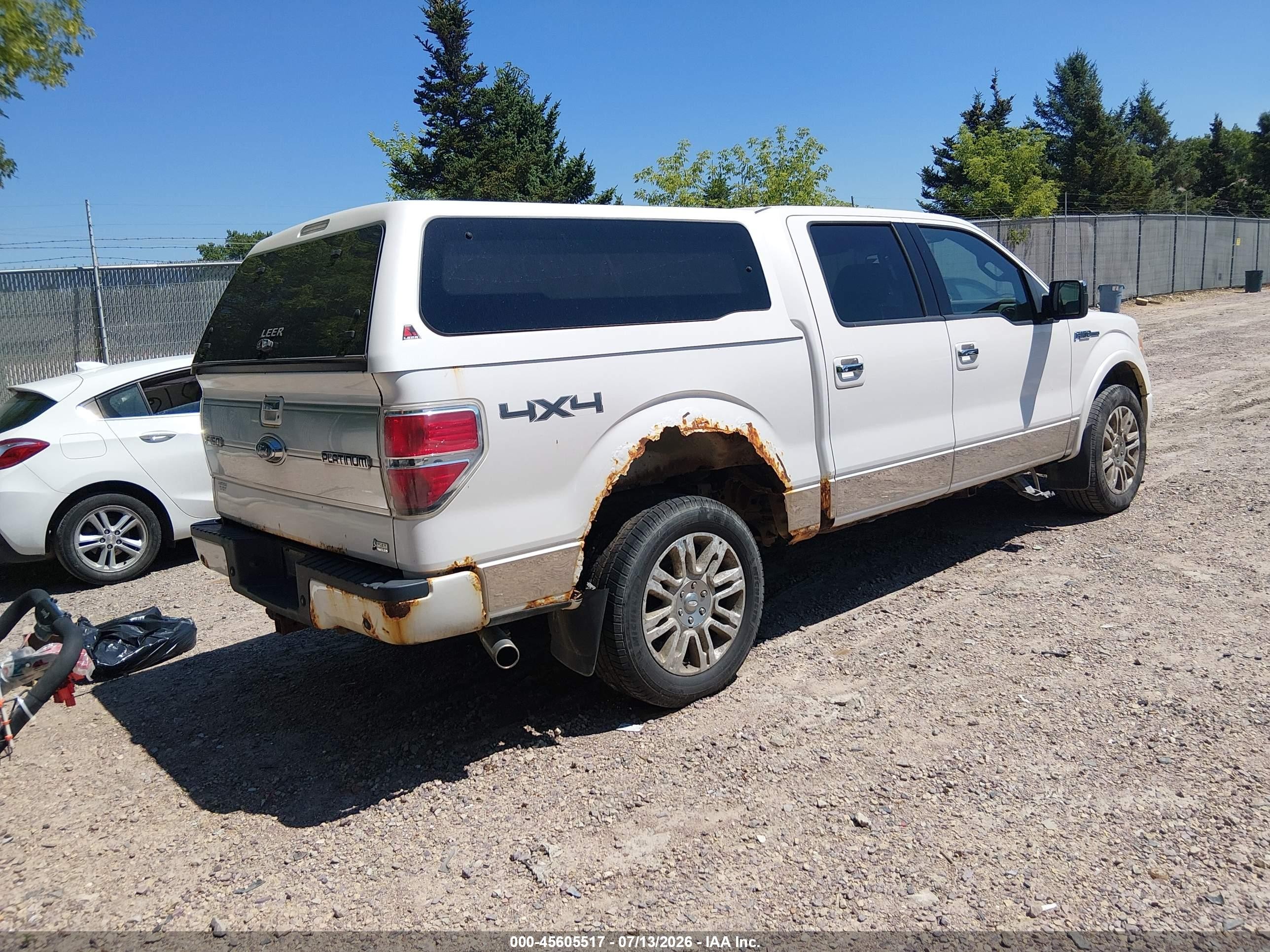 2010 Ford F-150 Fx4/harley-davidson/king Ranch/lariat/platinum/xl/xlt White vin: 1FTFW1EV5AFB39459