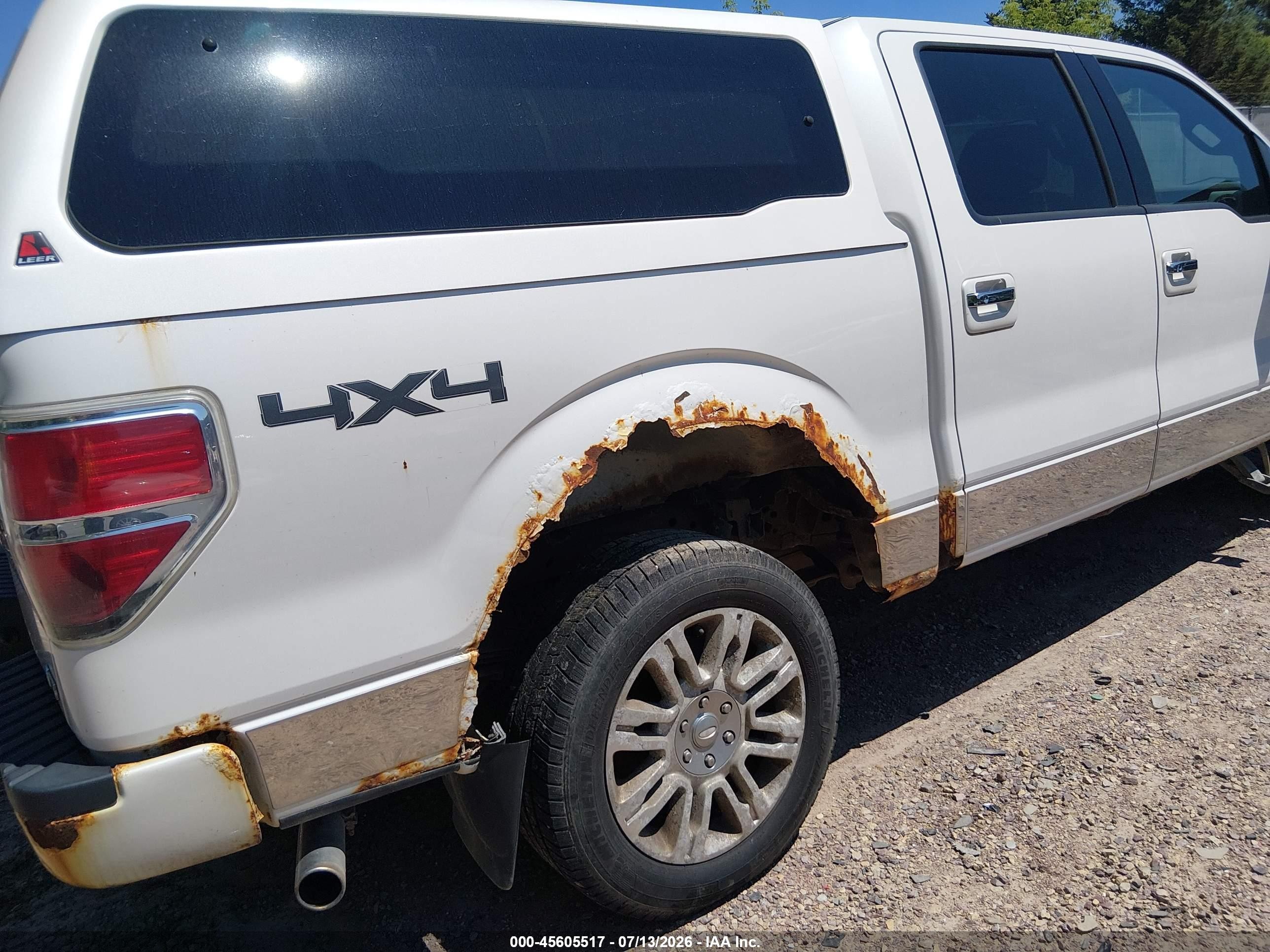 2010 Ford F-150 Fx4/harley-davidson/king Ranch/lariat/platinum/xl/xlt White vin: 1FTFW1EV5AFB39459