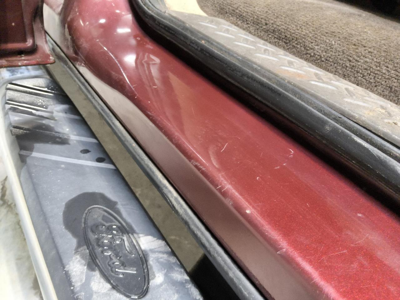 2010 Ford F150 Supercrew Maroon vin: 1FTFW1EV5AFB94283 Damage: Left Rocker Panel, Heavy Scratch, 5 To 6 Inches