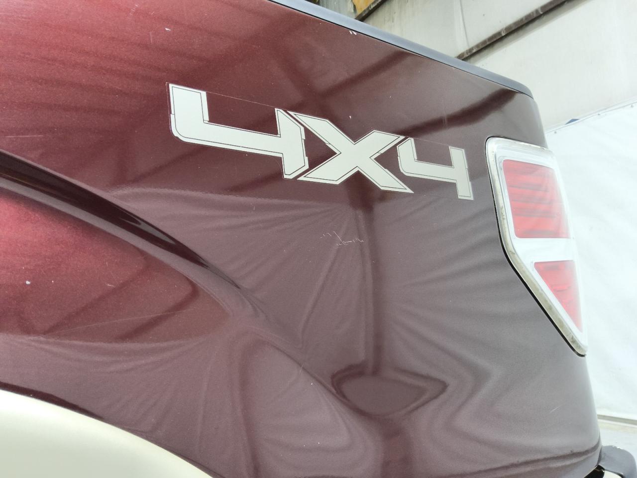2010 Ford F150 Supercrew Maroon vin: 1FTFW1EV5AFB94283 Damage: Left Bed Side, Heavy Scratch, 1 To 2 Inches