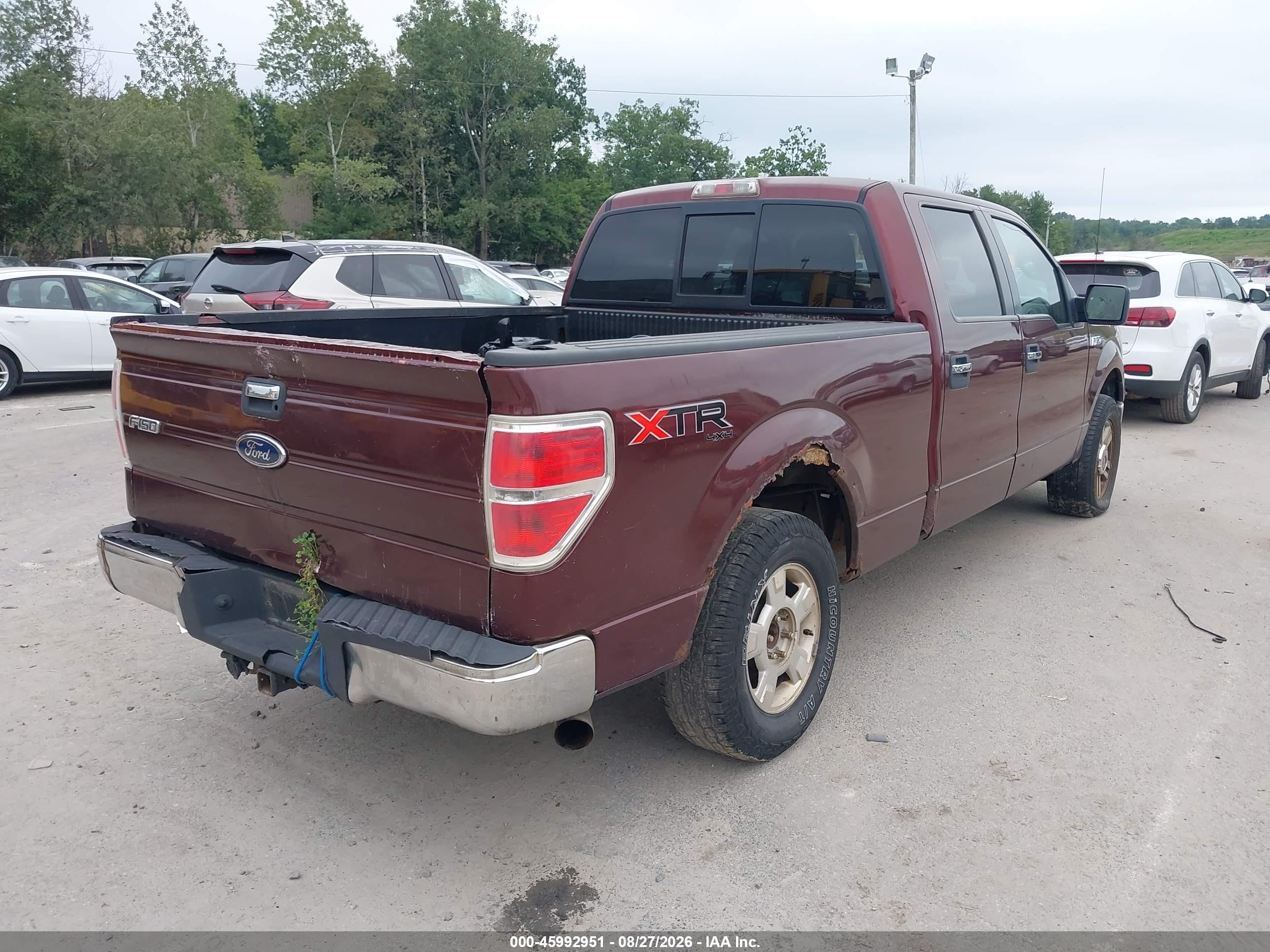 2010 Ford F-150 Fx4/harley-davidson/king Ranch/lariat/platinum/xl/xlt Maroon vin: 1FTFW1EV5AFC99762