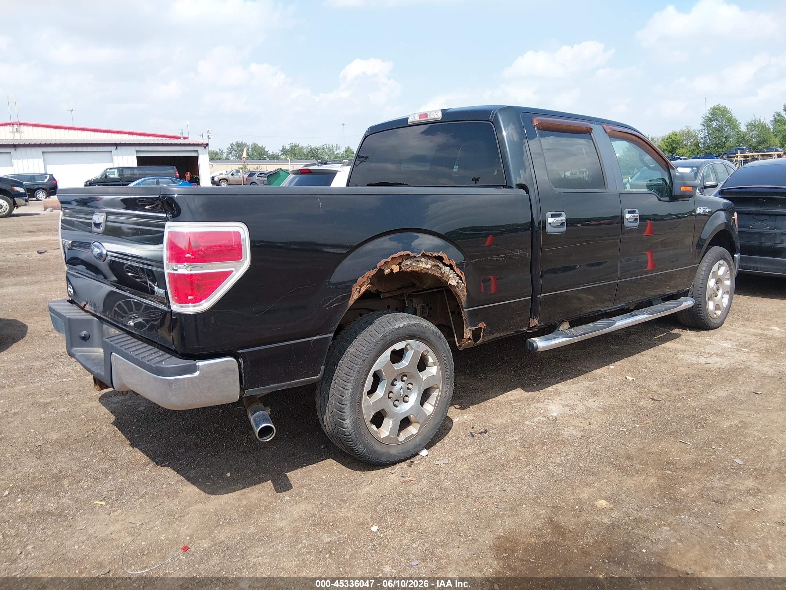 2010 Ford F150 Supercrew Black vin: 1FTFW1EV6AFB19558