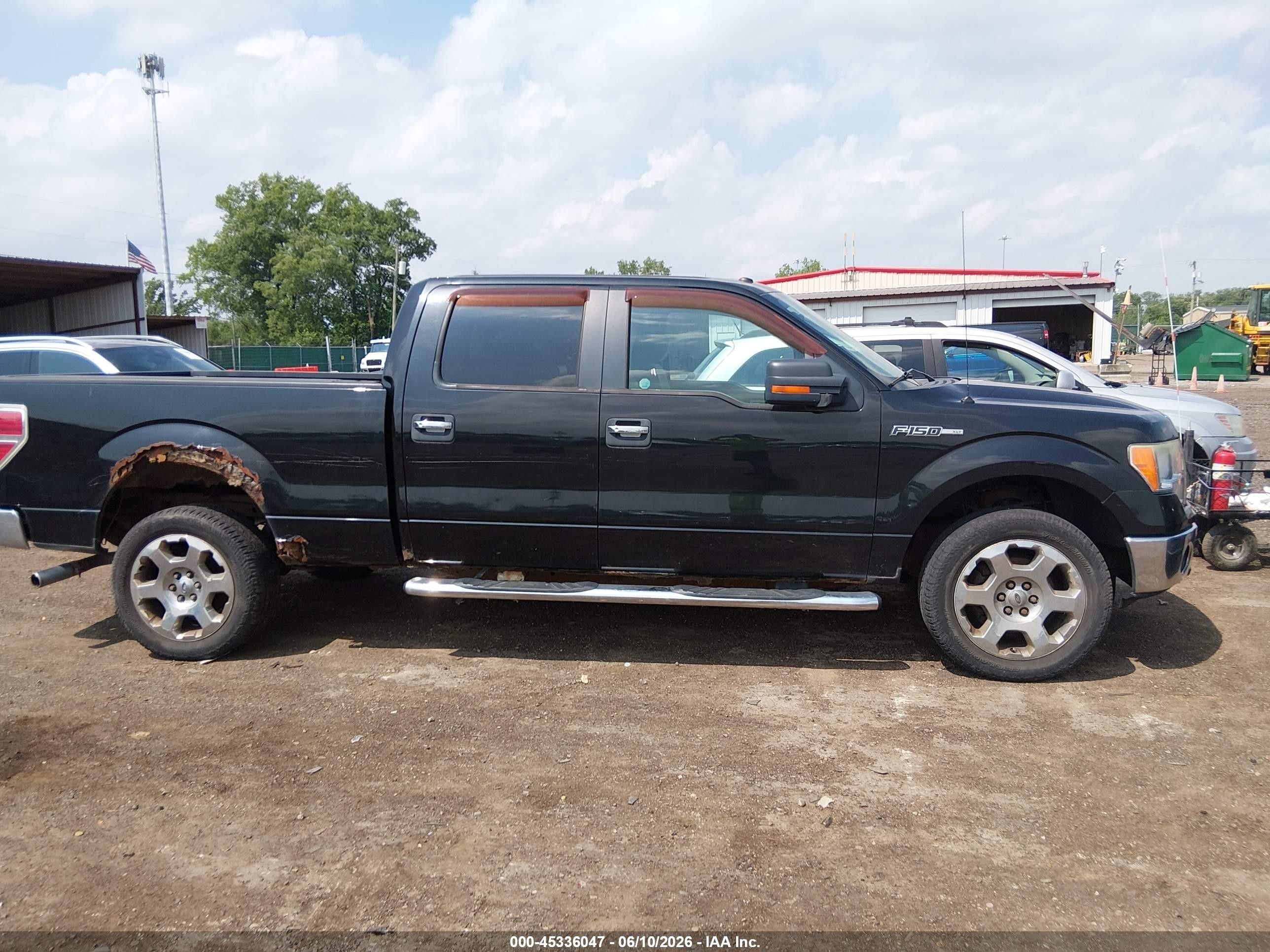 2010 Ford F150 Supercrew Black vin: 1FTFW1EV6AFB19558