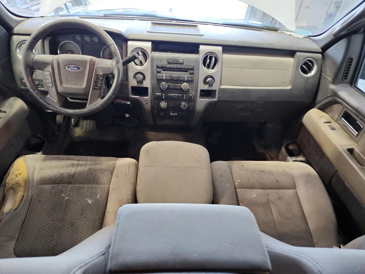 2010 Ford F150 Supercrew White vin: 1FTFW1EV6AFD33594 Damage: Right Front Seat Cushion, Stained, Permanent