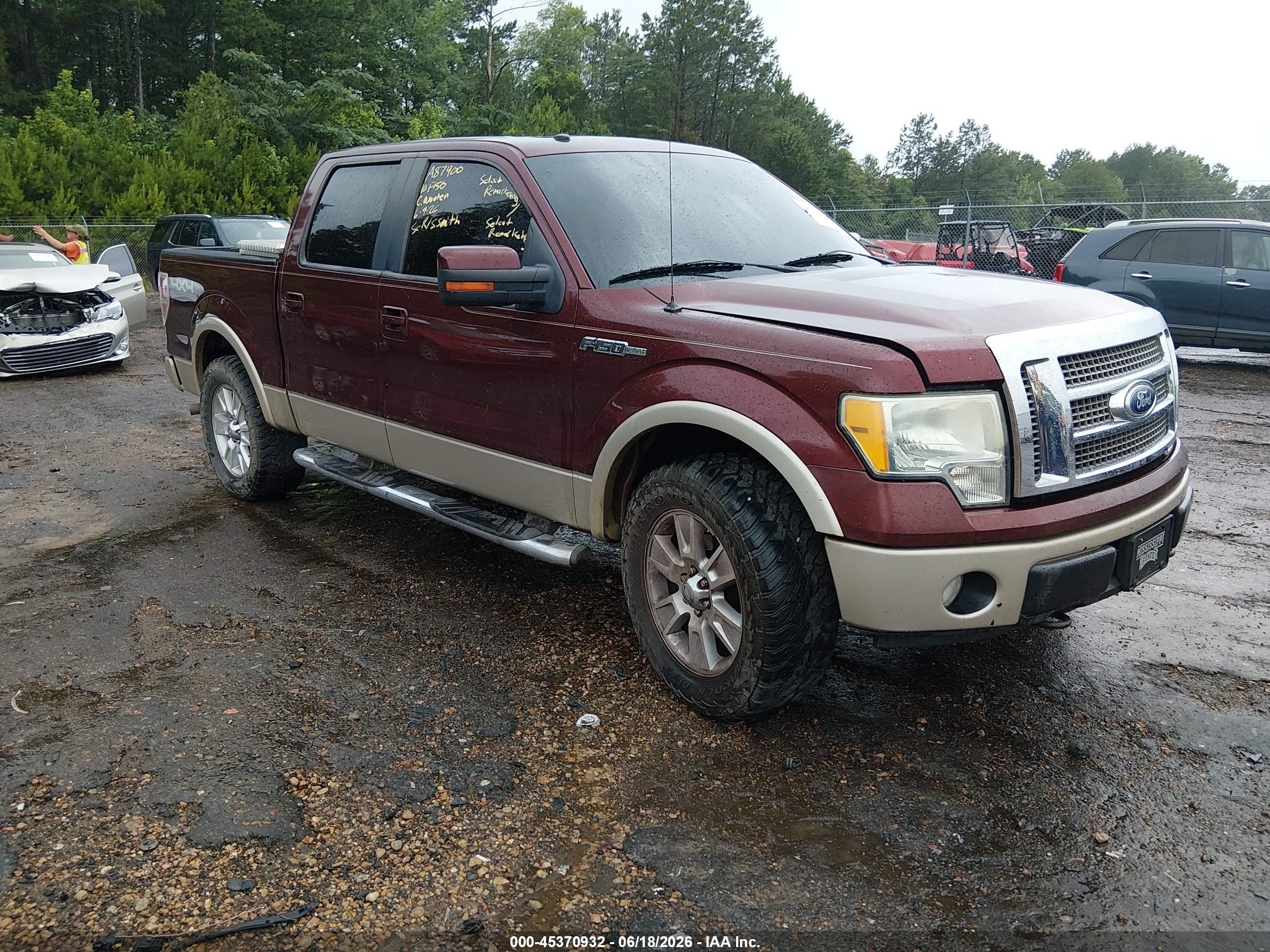 2010 Ford F-150 Fx4/harley-davidson/king Ranch/lariat/platinum/xl/xlt Maroon vin: 1FTFW1EV7AFA87400