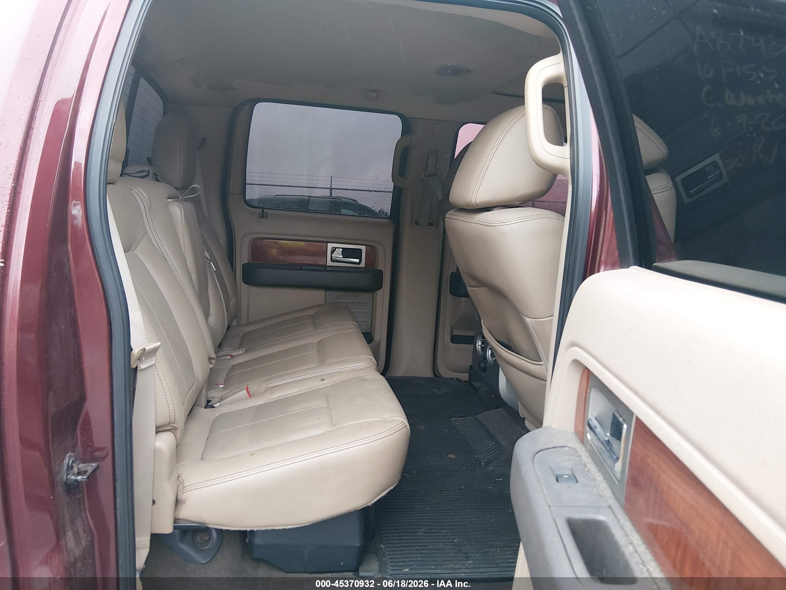 2010 Ford F-150 Fx4/harley-davidson/king Ranch/lariat/platinum/xl/xlt Maroon vin: 1FTFW1EV7AFA87400