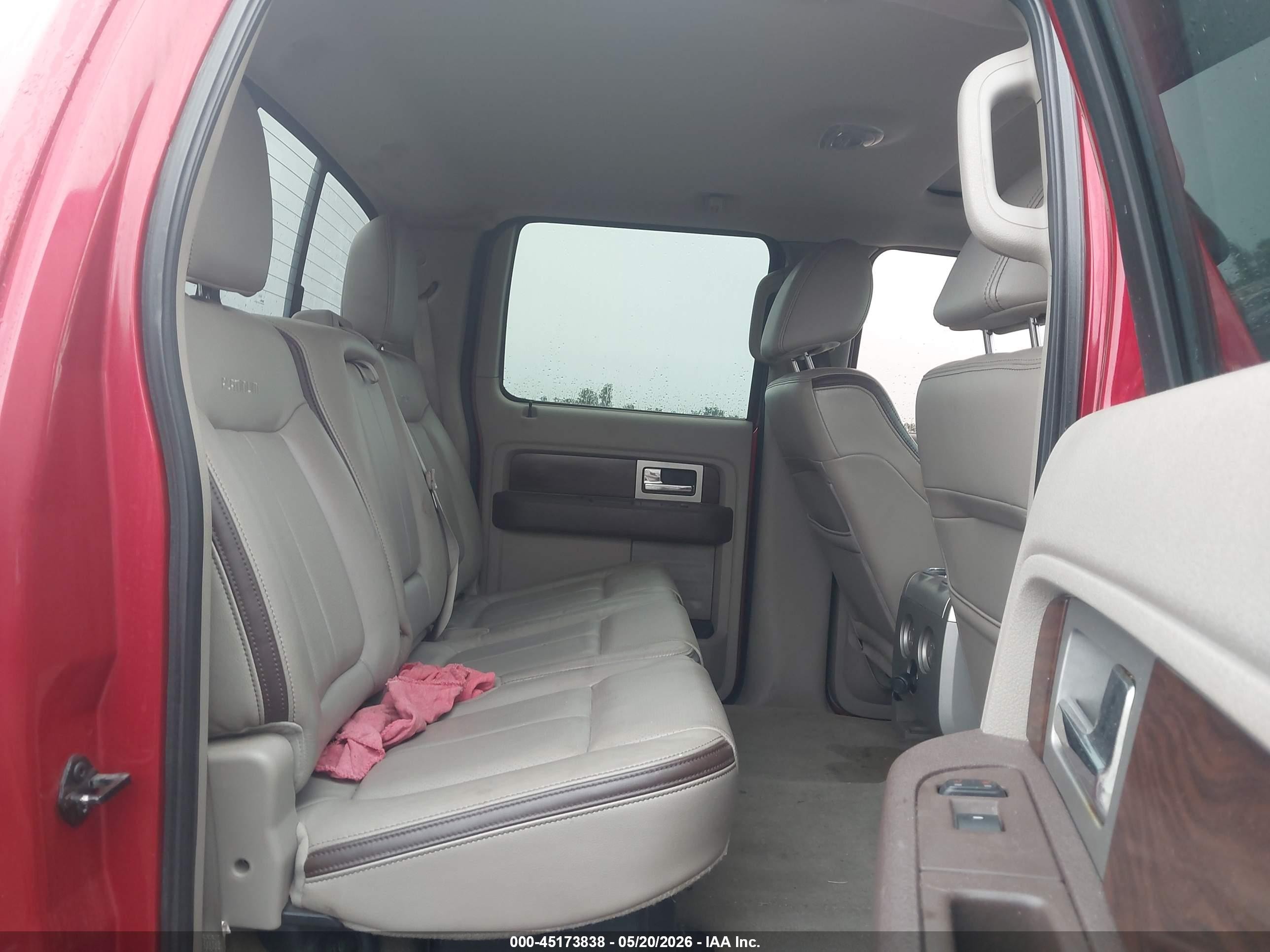 2010 Ford F-150 Platinum Красный vin: 1FTFW1EV7AFC84714