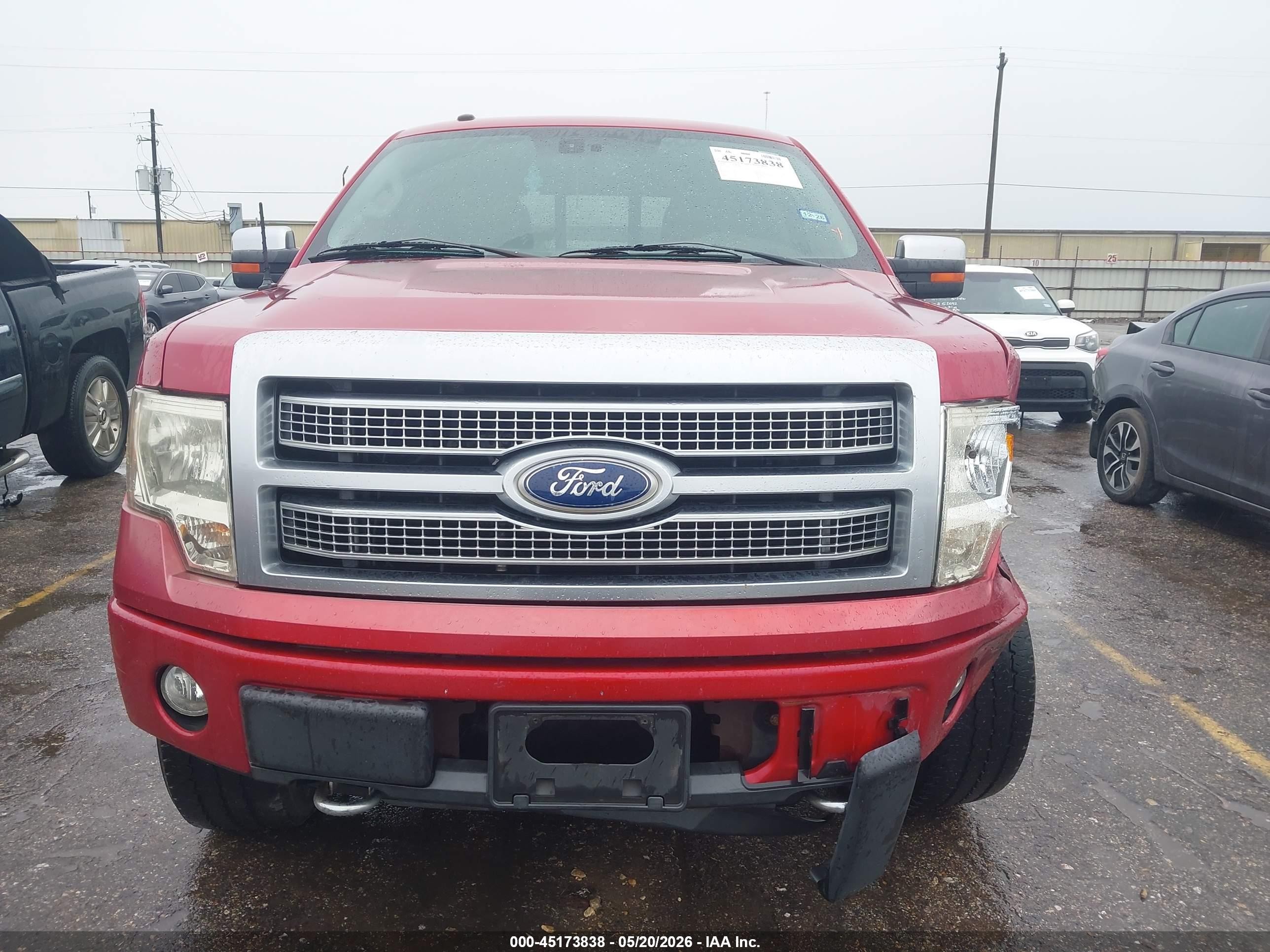 2010 Ford F-150 Platinum Красный vin: 1FTFW1EV7AFC84714