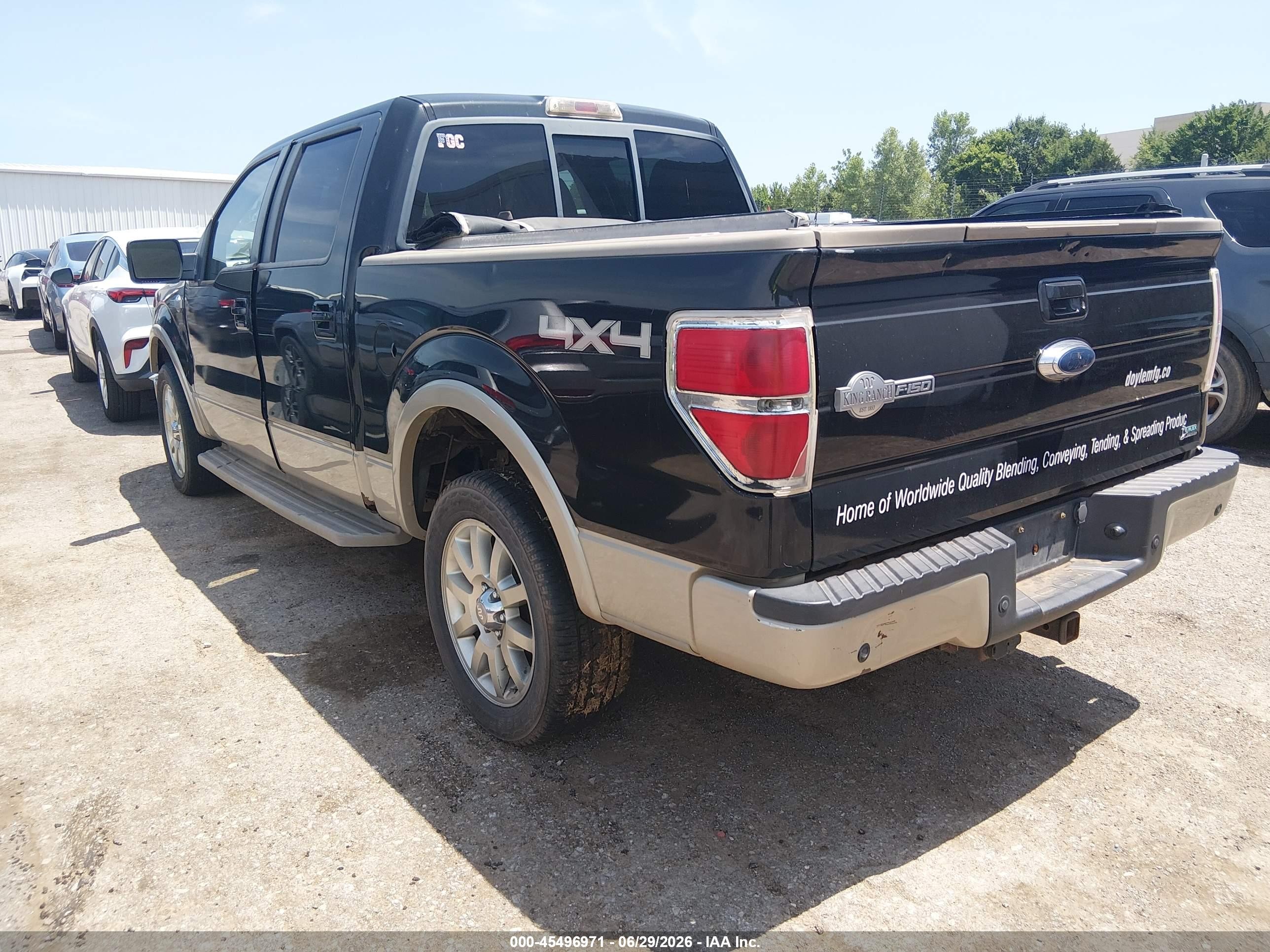 2010 Ford F-150 Fx4/harley-davidson/king Ranch/lariat/platinum/xl/xlt Black vin: 1FTFW1EV7AKB36554