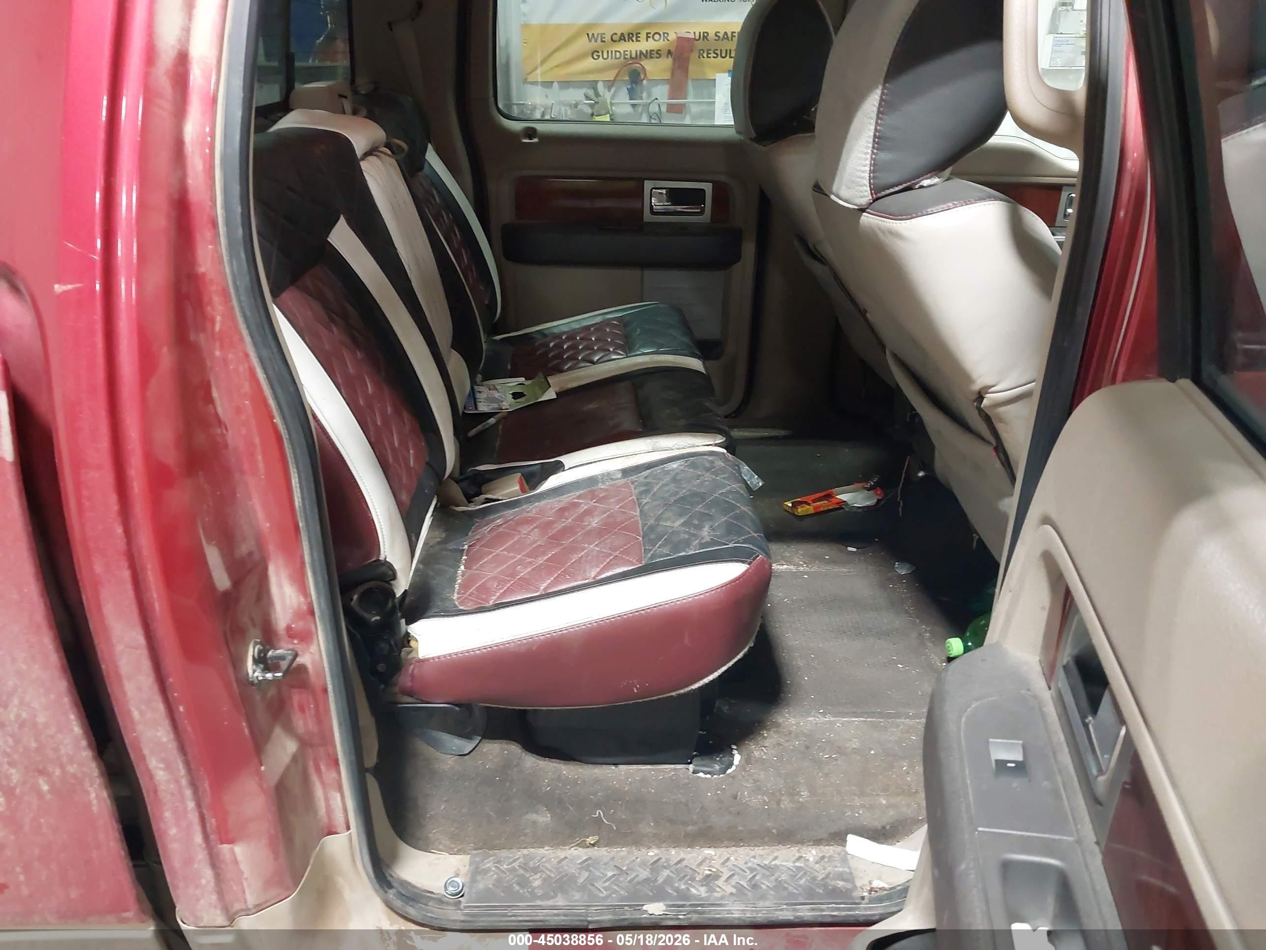 2010 Ford F-150 Fx4/harley-davidson/king Ranch/lariat/platinum/xl/xlt Red vin: 1FTFW1EV8AFB22316