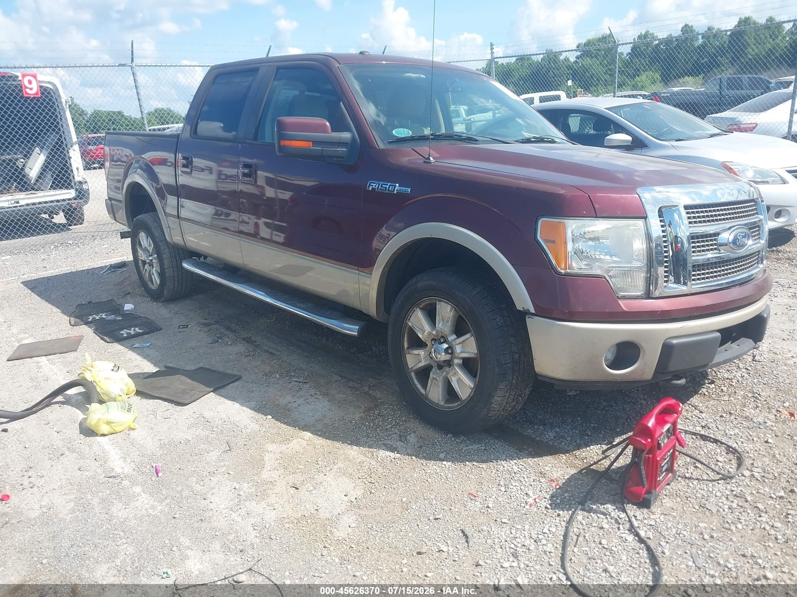 2010 Ford F150 Supercrew Red vin: 1FTFW1EV8AFD53197
