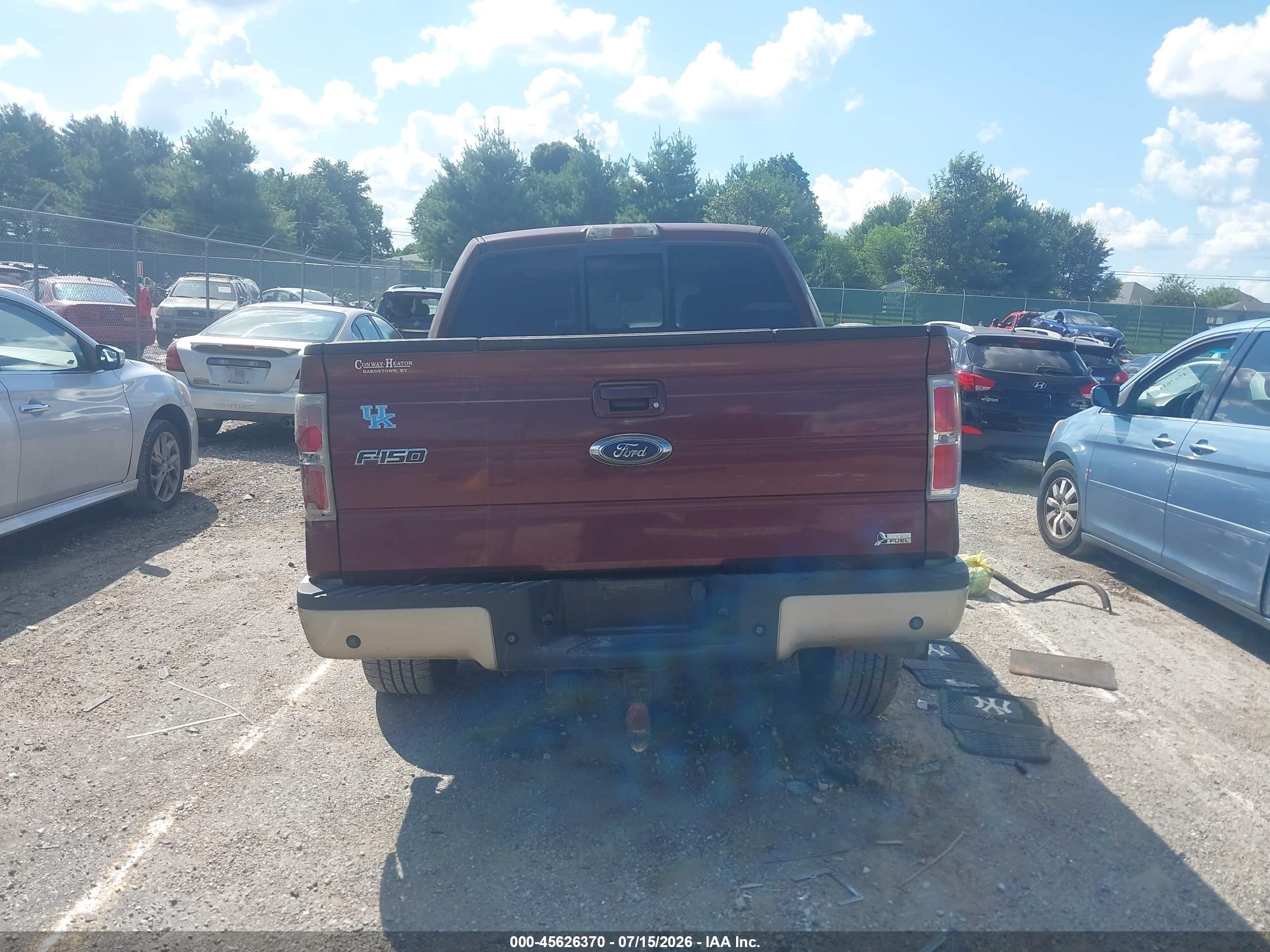 2010 Ford F150 Supercrew Red vin: 1FTFW1EV8AFD53197