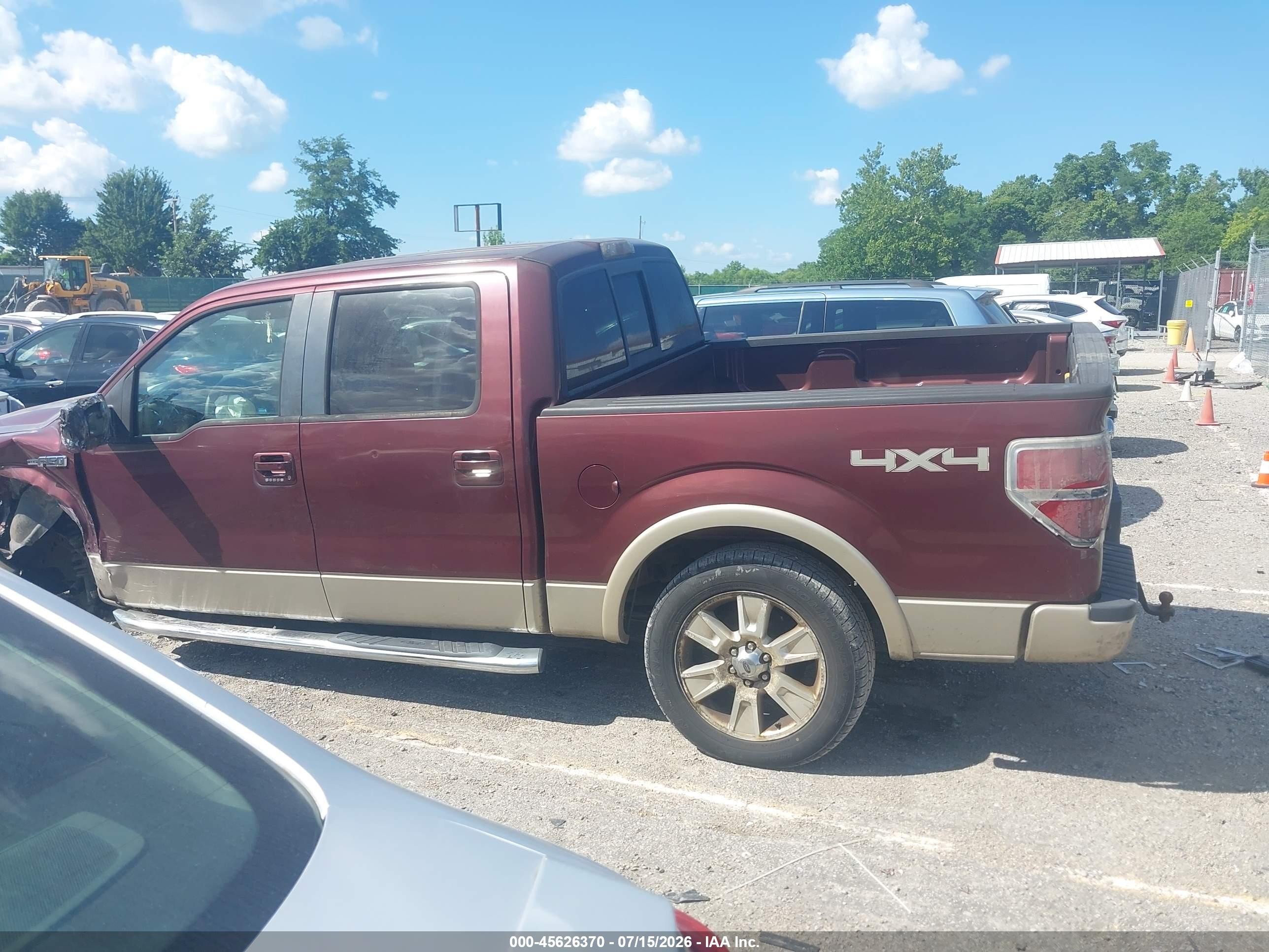 2010 Ford F150 Supercrew Red vin: 1FTFW1EV8AFD53197
