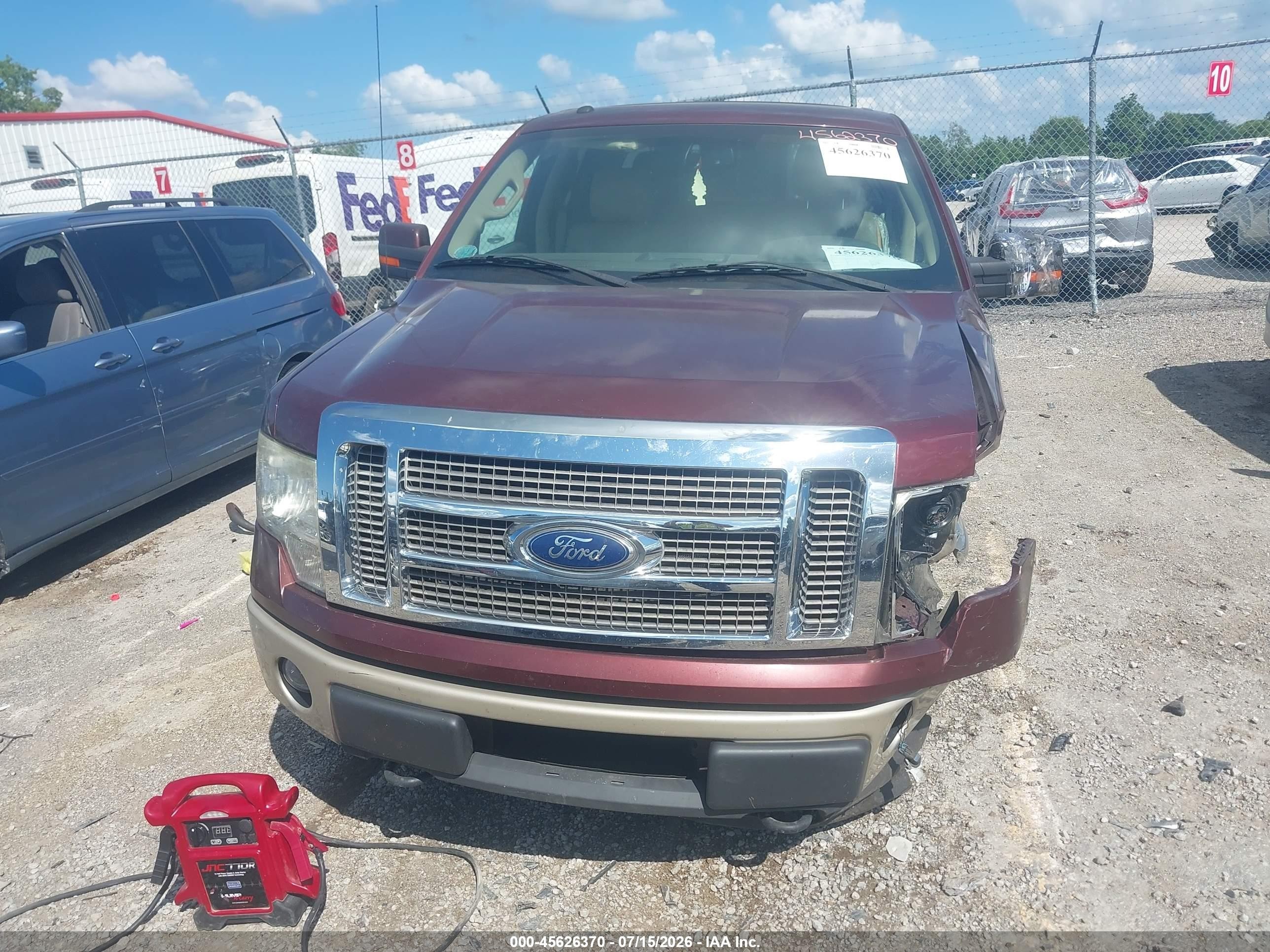 2010 Ford F150 Supercrew Red vin: 1FTFW1EV8AFD53197