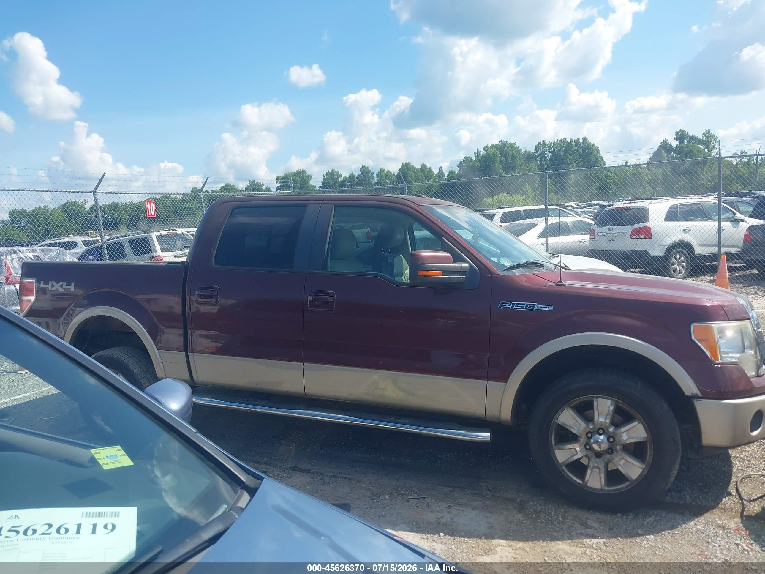 2010 Ford F150 Supercrew Red vin: 1FTFW1EV8AFD53197