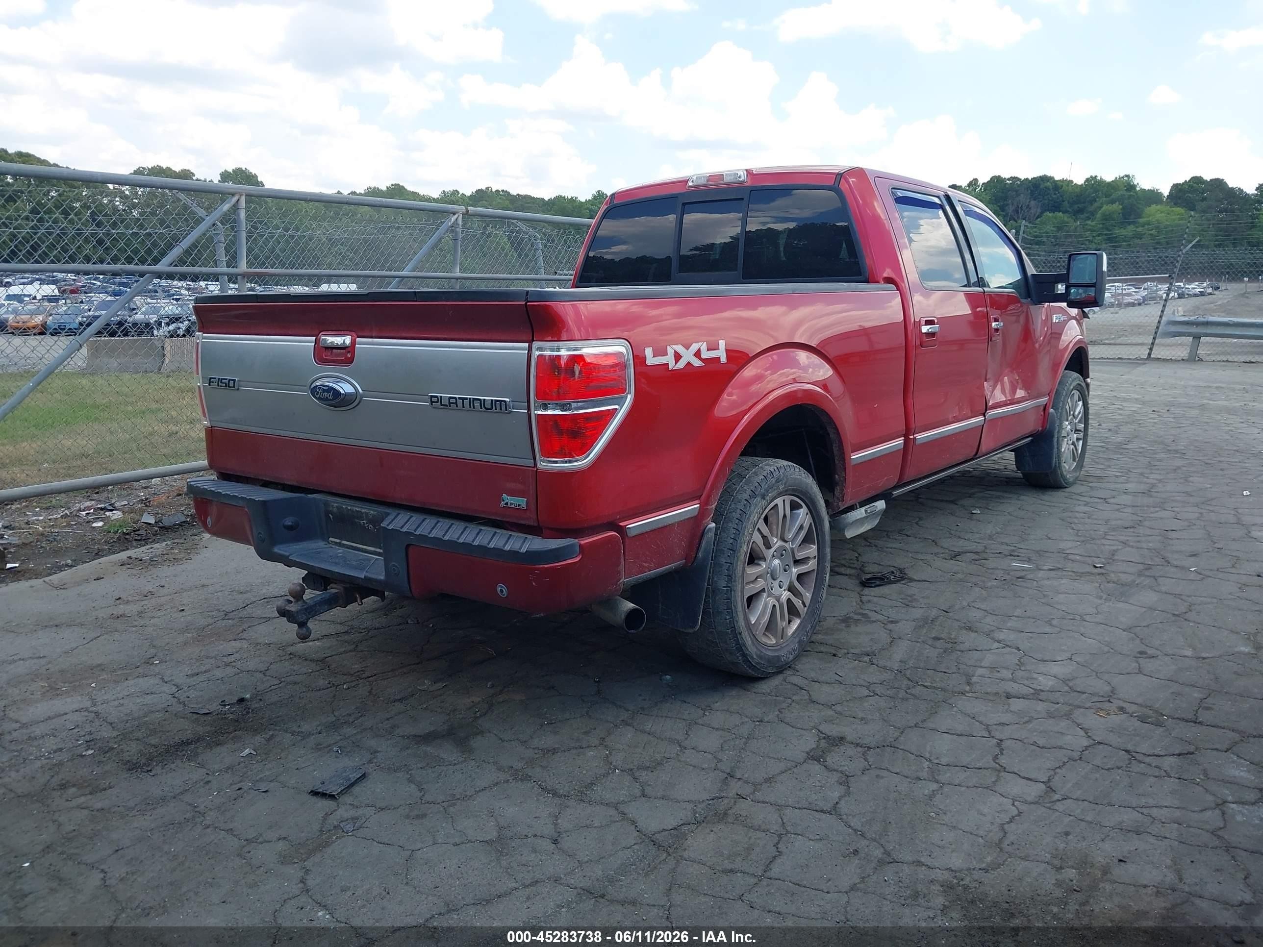 2010 Ford F-150 Fx4/harley-davidson/king Ranch/lariat/platinum/xl/xlt Red vin: 1FTFW1EV9AFB73887