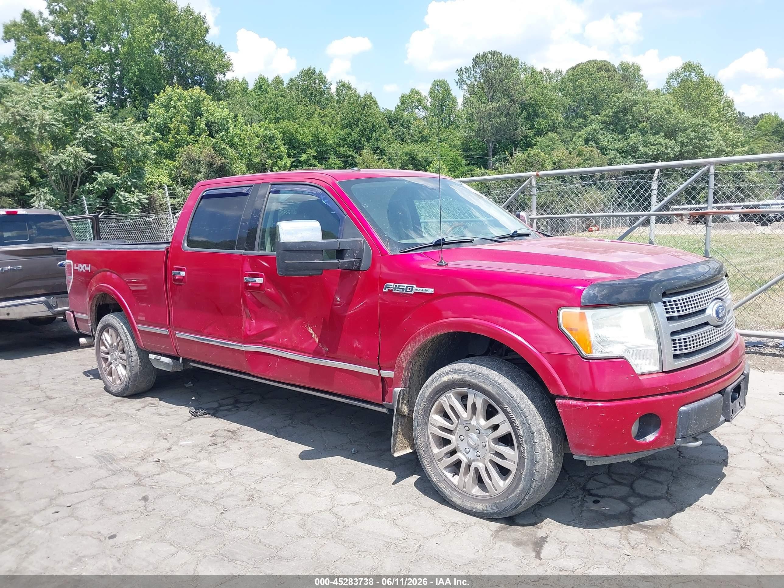 2010 Ford F-150 Fx4/harley-davidson/king Ranch/lariat/platinum/xl/xlt Red vin: 1FTFW1EV9AFB73887