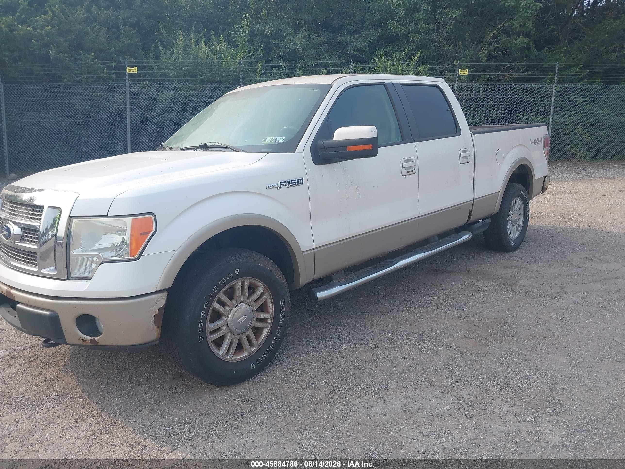 2010 Ford F-150 Fx4/harley-davidson/king Ranch/lariat/platinum/xl/xlt White vin: 1FTFW1EVXAFC02717