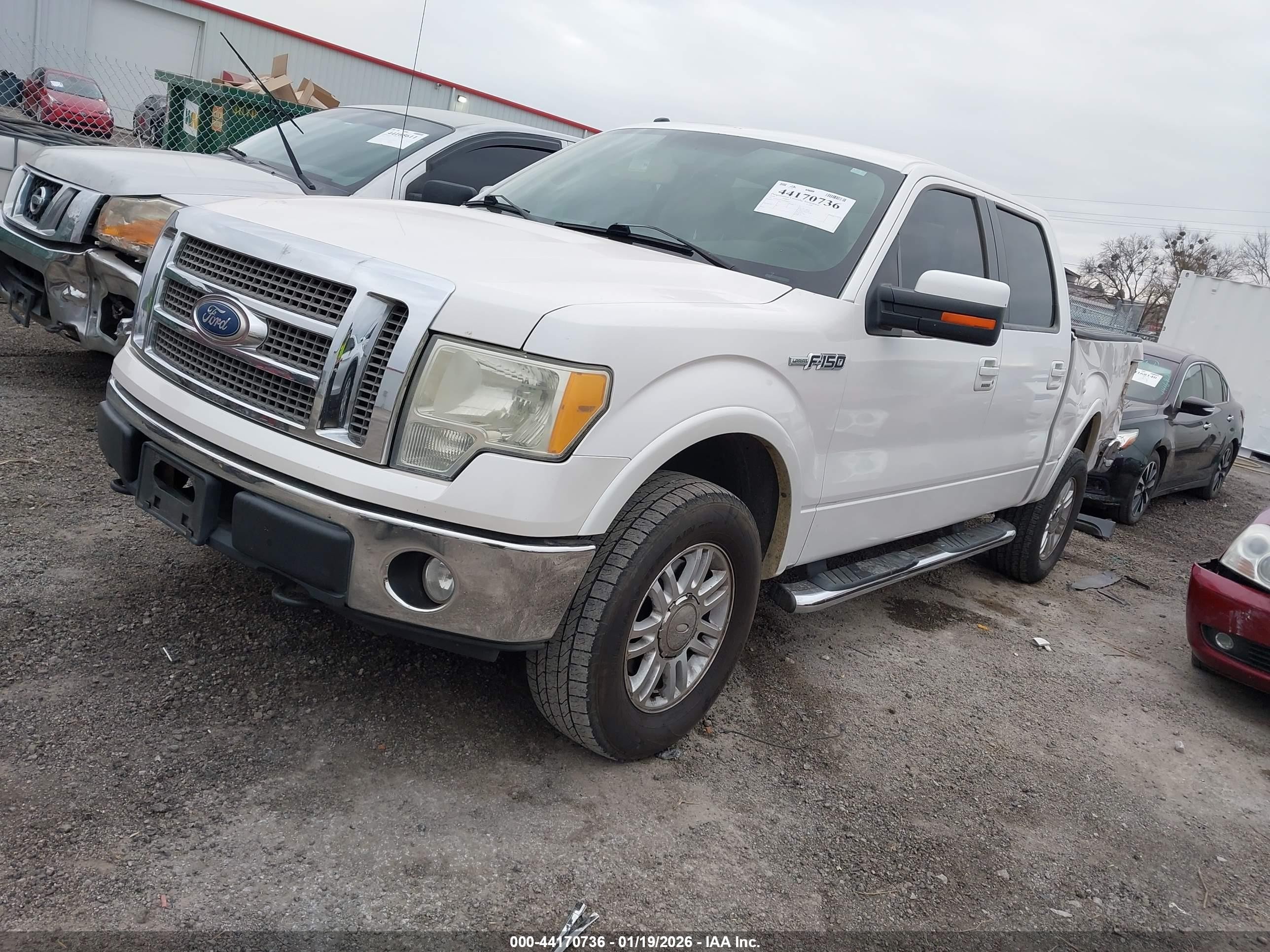 2010 Ford F-150 Lariat White vin: 1FTFW1EVXAFD86427