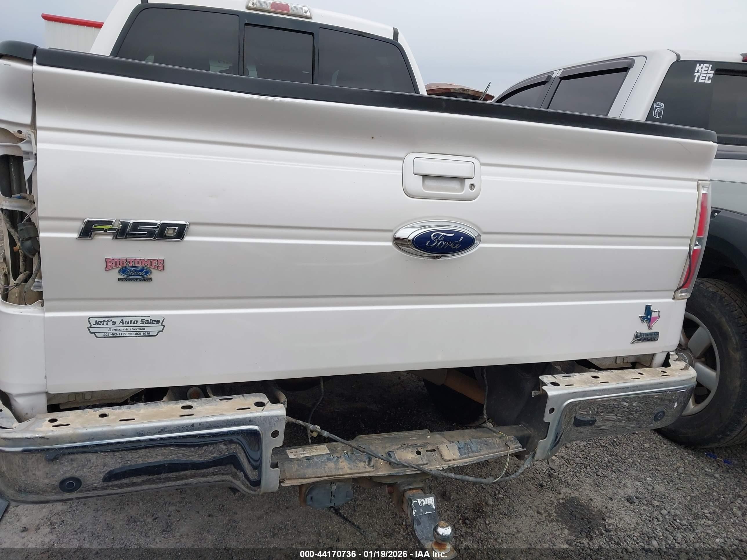 2010 Ford F-150 Lariat White vin: 1FTFW1EVXAFD86427