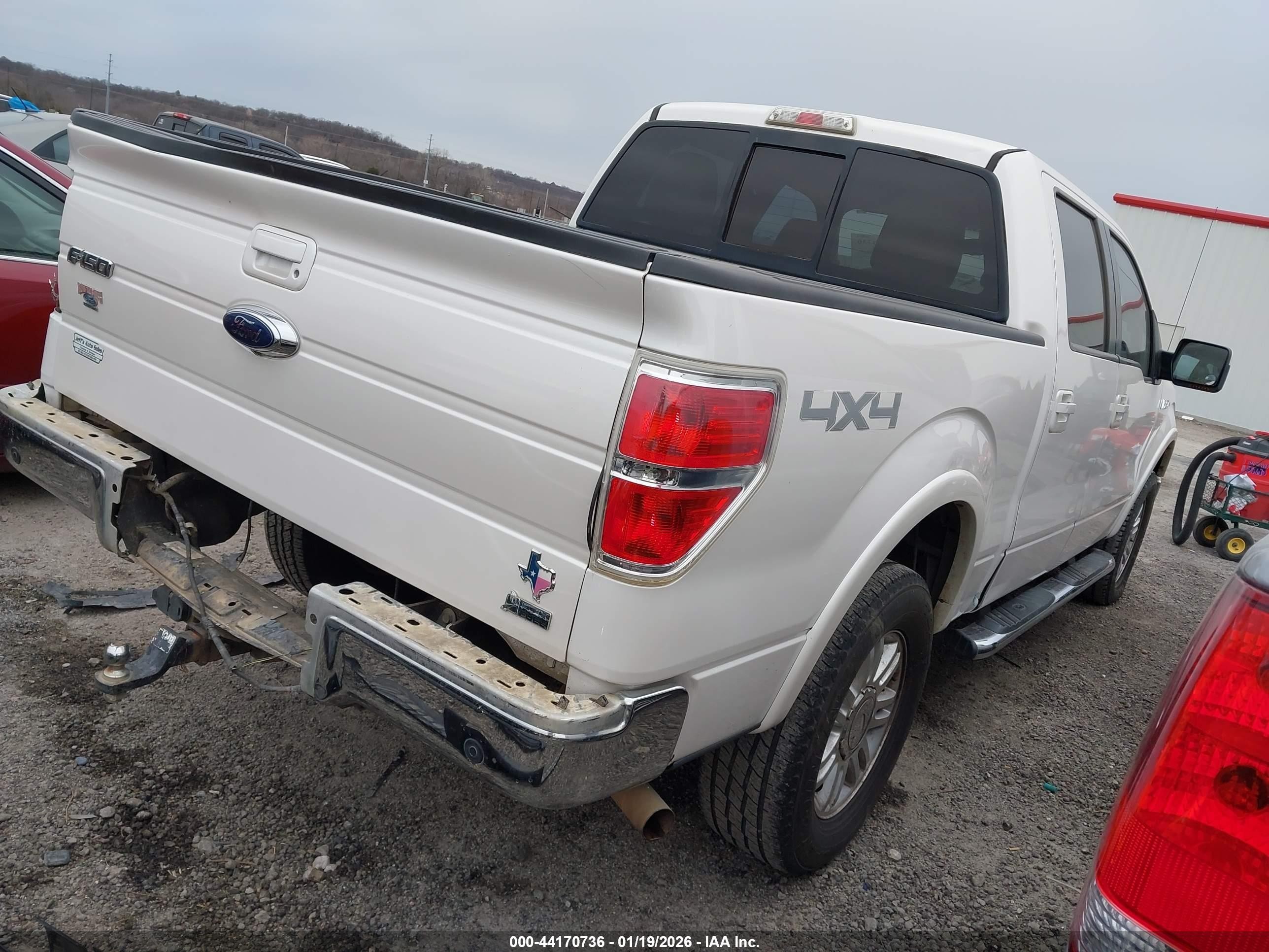 2010 Ford F-150 Lariat White vin: 1FTFW1EVXAFD86427