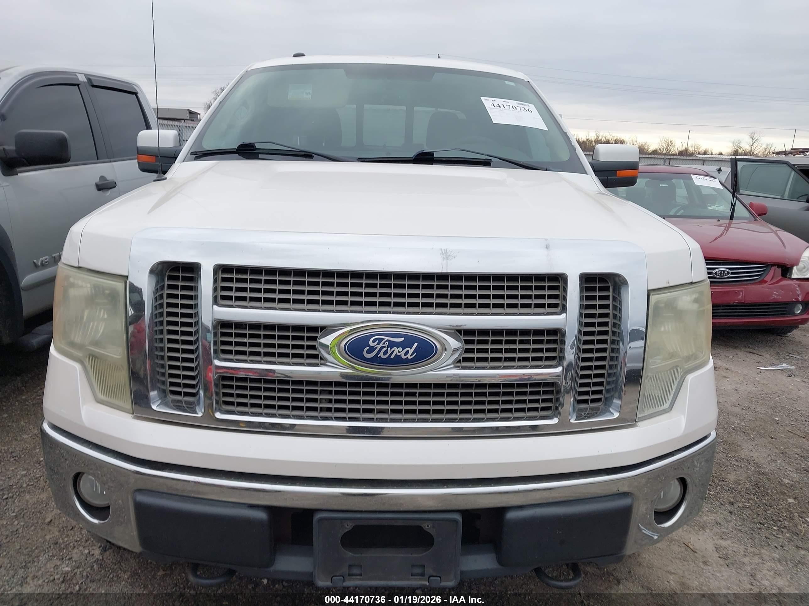 2010 Ford F-150 Lariat White vin: 1FTFW1EVXAFD86427