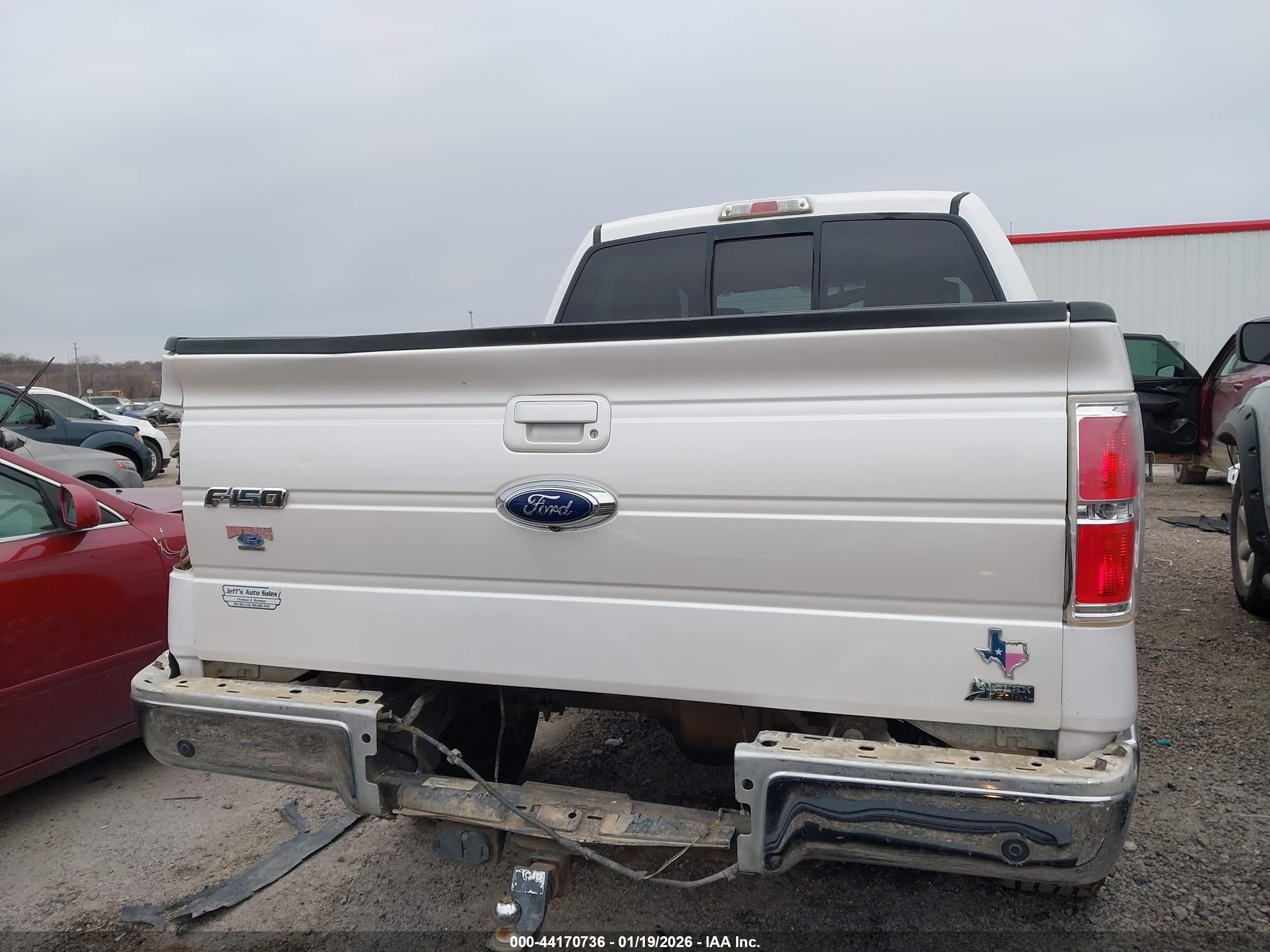 2010 Ford F-150 Lariat White vin: 1FTFW1EVXAFD86427