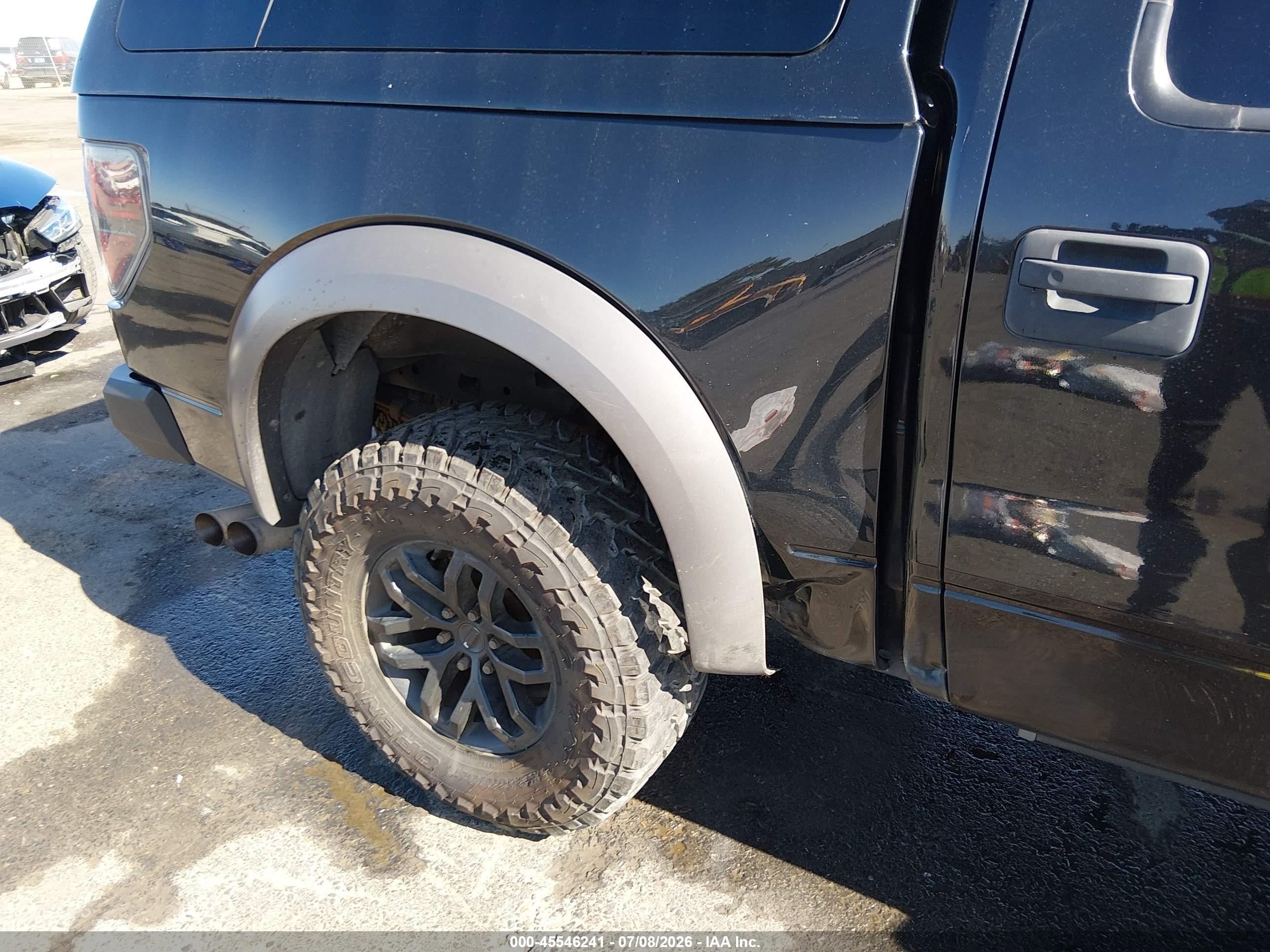 2011 Ford F-150 Svt Raptor Black vin: 1FTFW1R60BFB84524