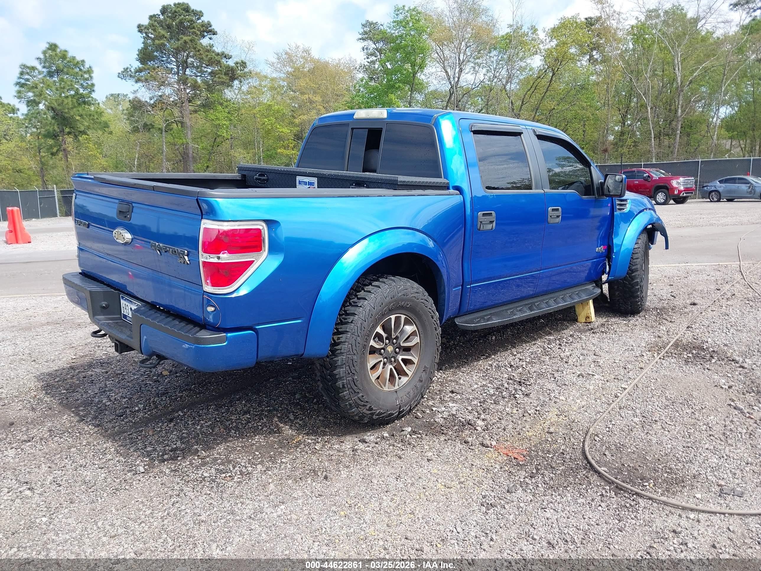 2012 Ford F-150 Svt Raptor Blue vin: 1FTFW1R61CFA46556