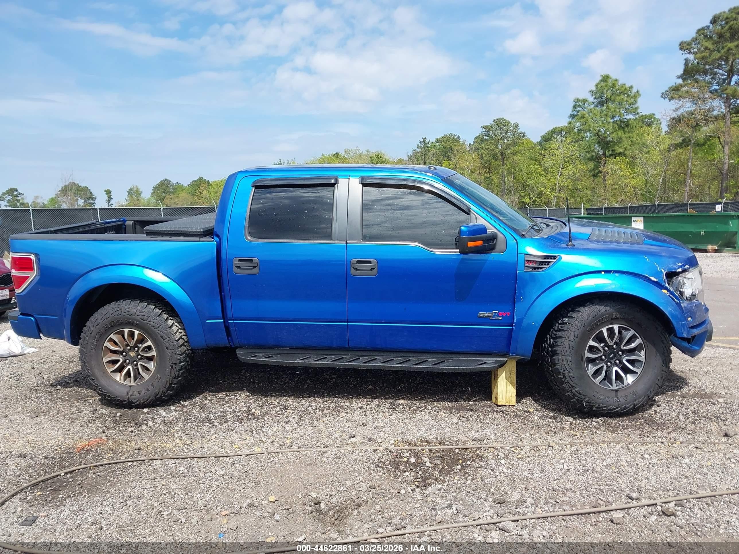 2012 Ford F-150 Svt Raptor Blue vin: 1FTFW1R61CFA46556