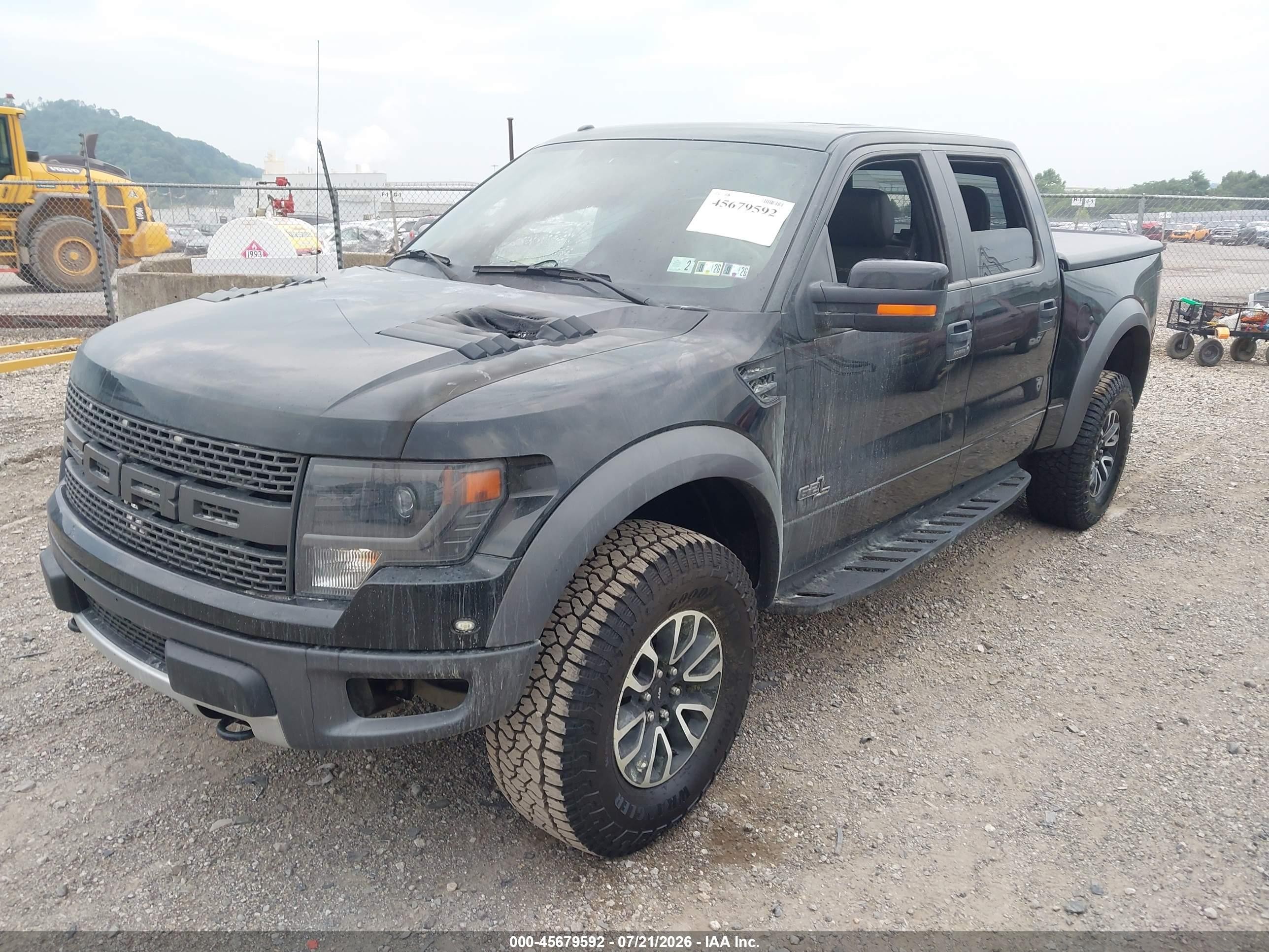 2013 Ford F-150 Svt Raptor Black vin: 1FTFW1R61DFD88817