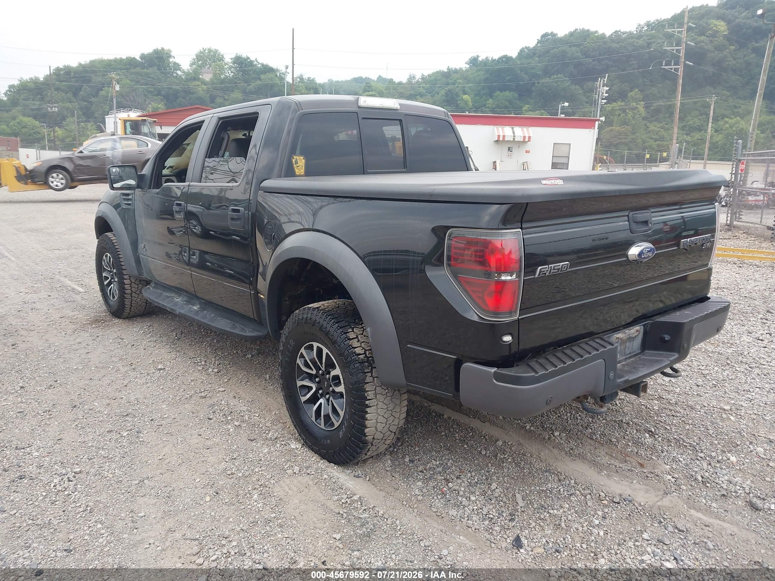 2013 Ford F-150 Svt Raptor Black vin: 1FTFW1R61DFD88817