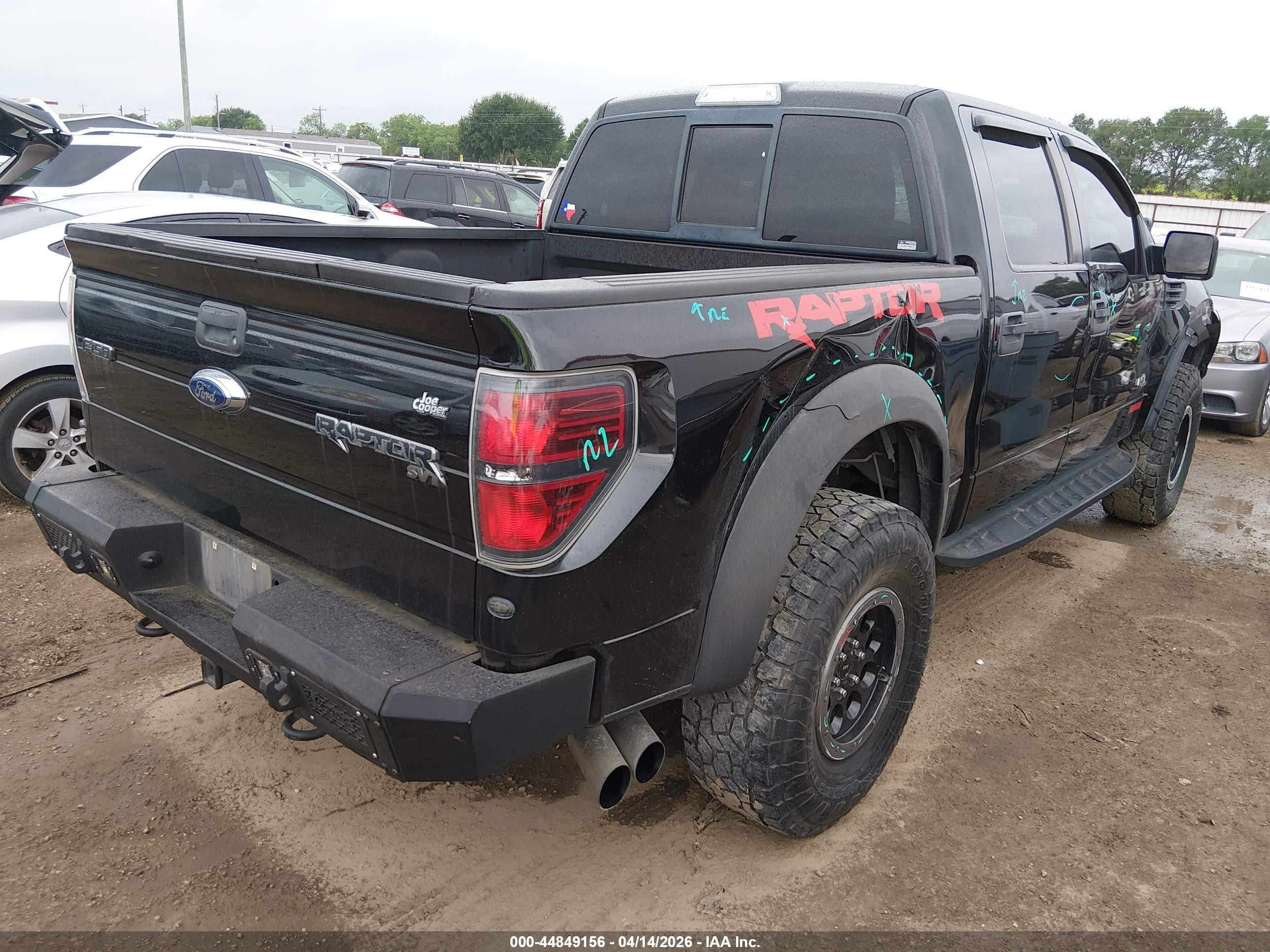2014 Ford F-150 Svt Raptor Black vin: 1FTFW1R62EFC49569