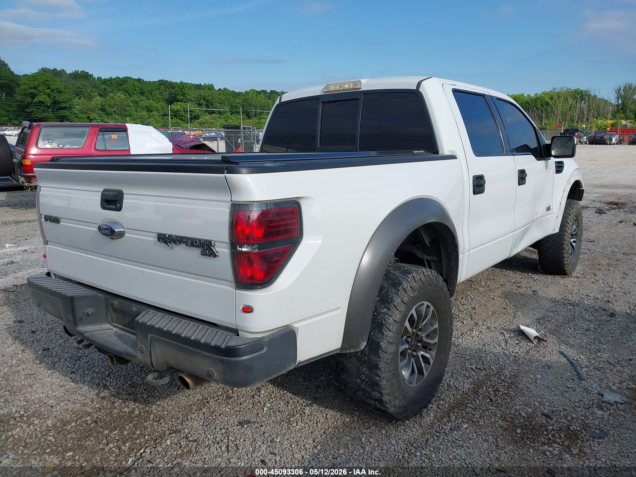 2013 Ford F-150 Svt Raptor White vin: 1FTFW1R63DFB08900
