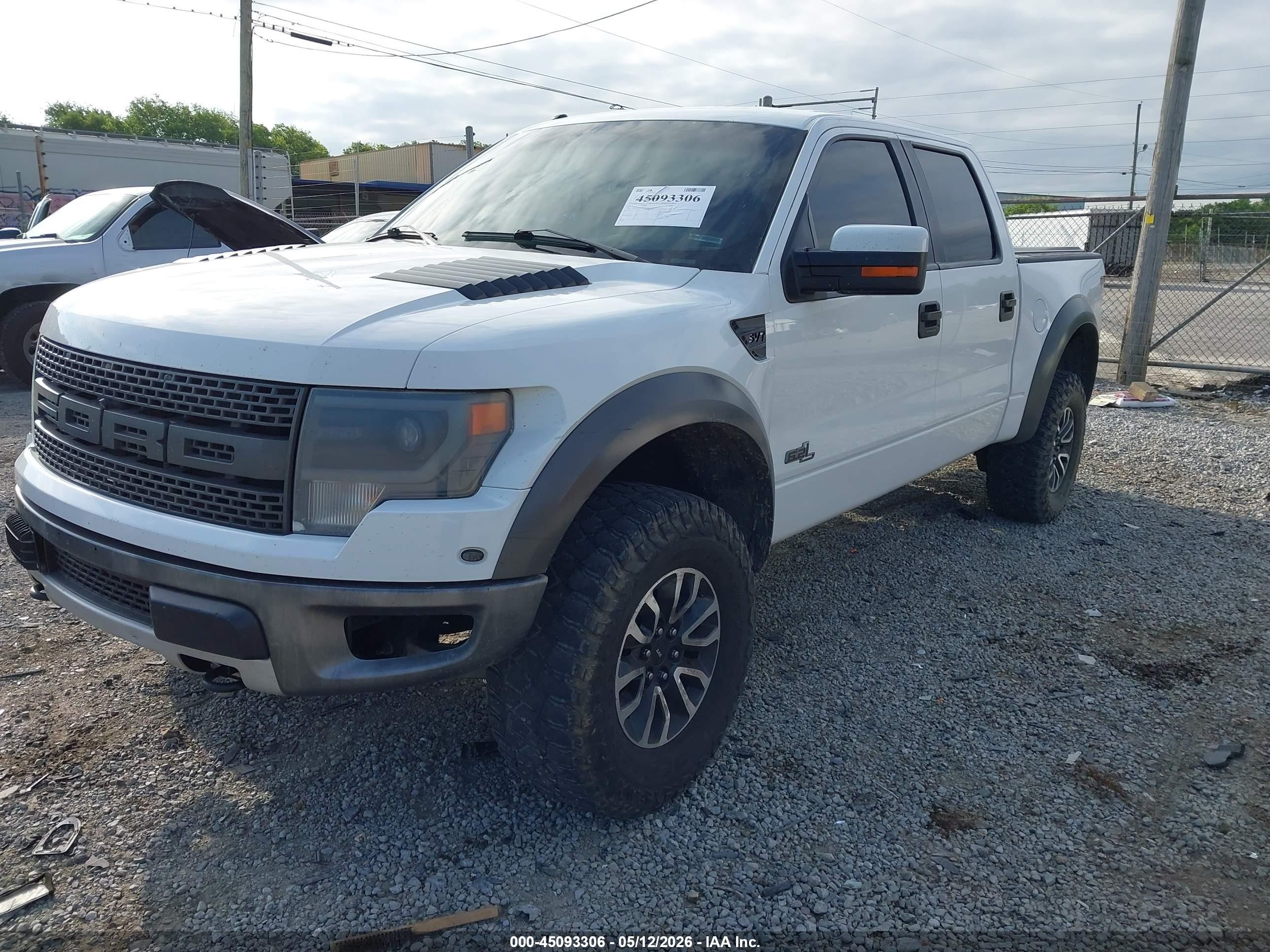 2013 Ford F-150 Svt Raptor White vin: 1FTFW1R63DFB08900