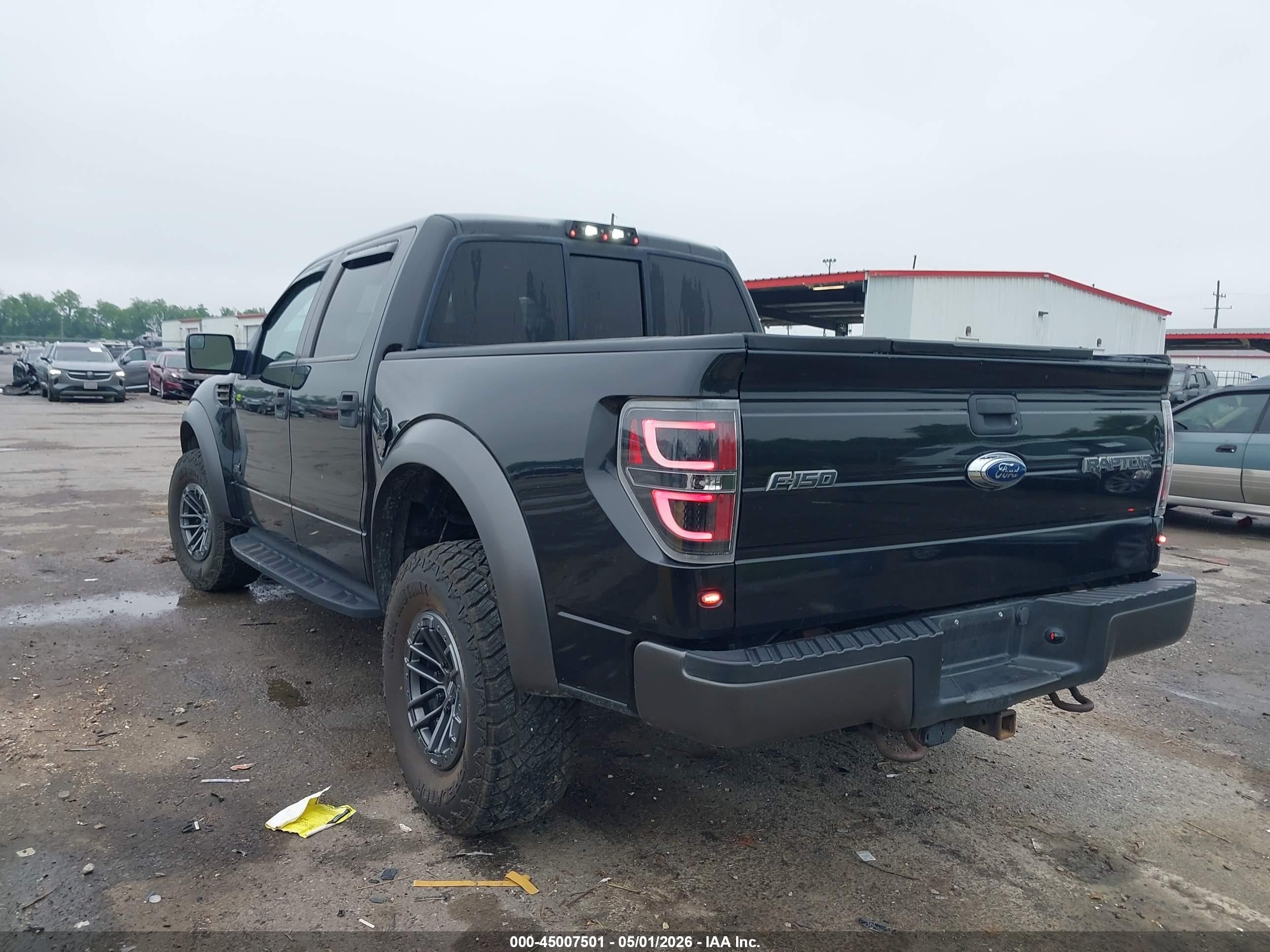 2012 Ford F-150 Svt Raptor Black vin: 1FTFW1R64CFB10539