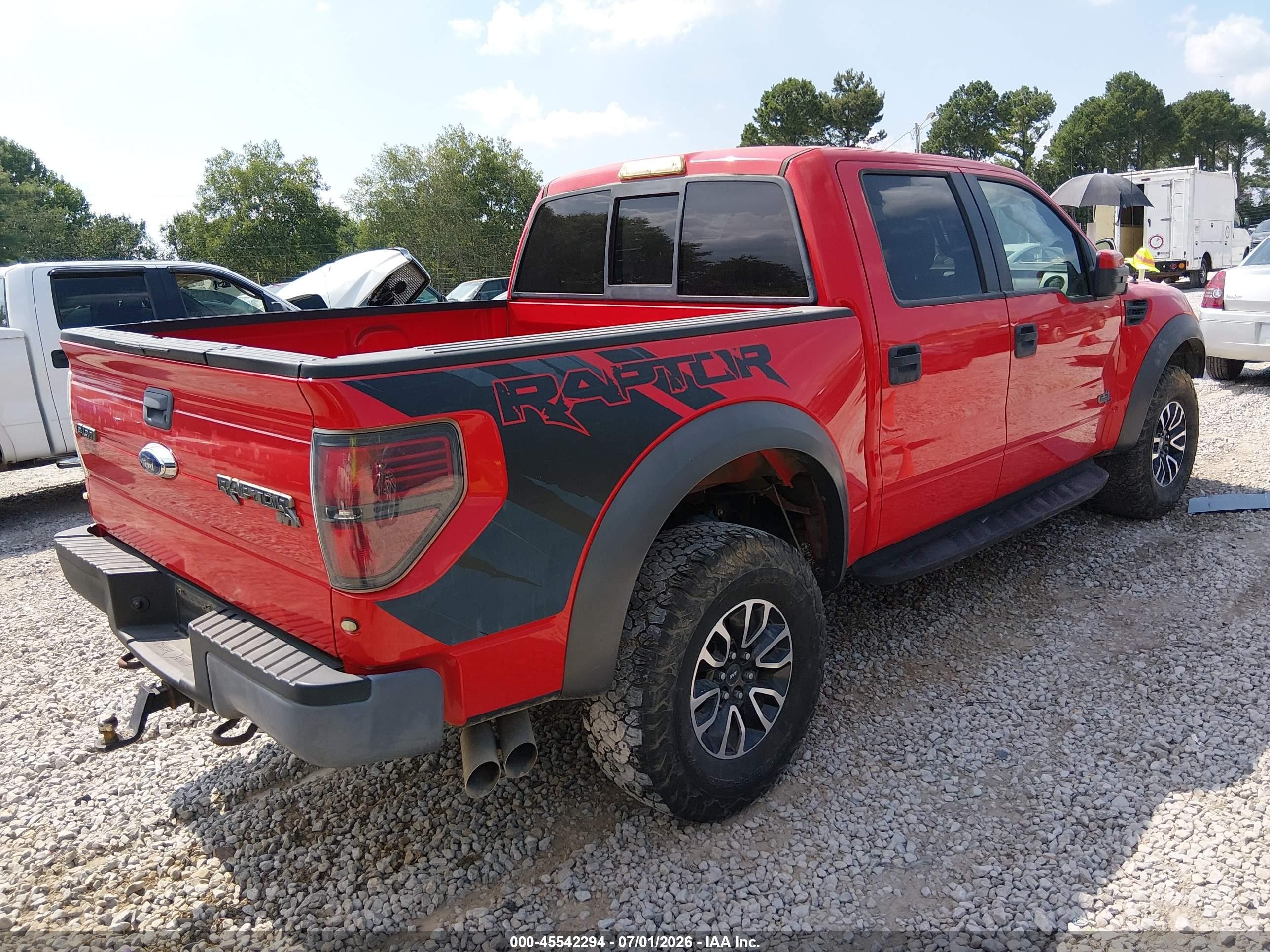2012 Ford F-150 Svt Raptor Red vin: 1FTFW1R64CFC88080