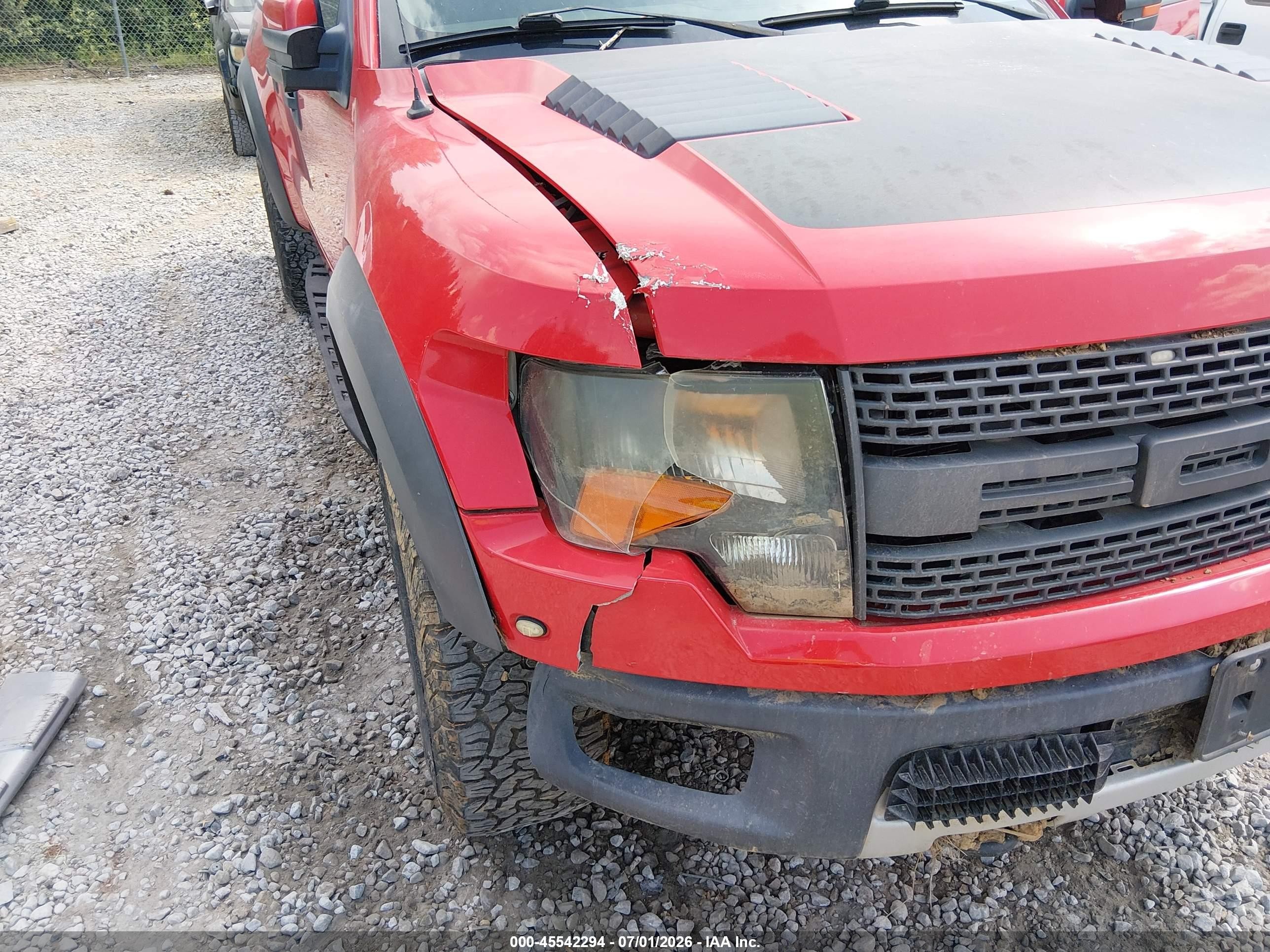 2012 Ford F-150 Svt Raptor Red vin: 1FTFW1R64CFC88080
