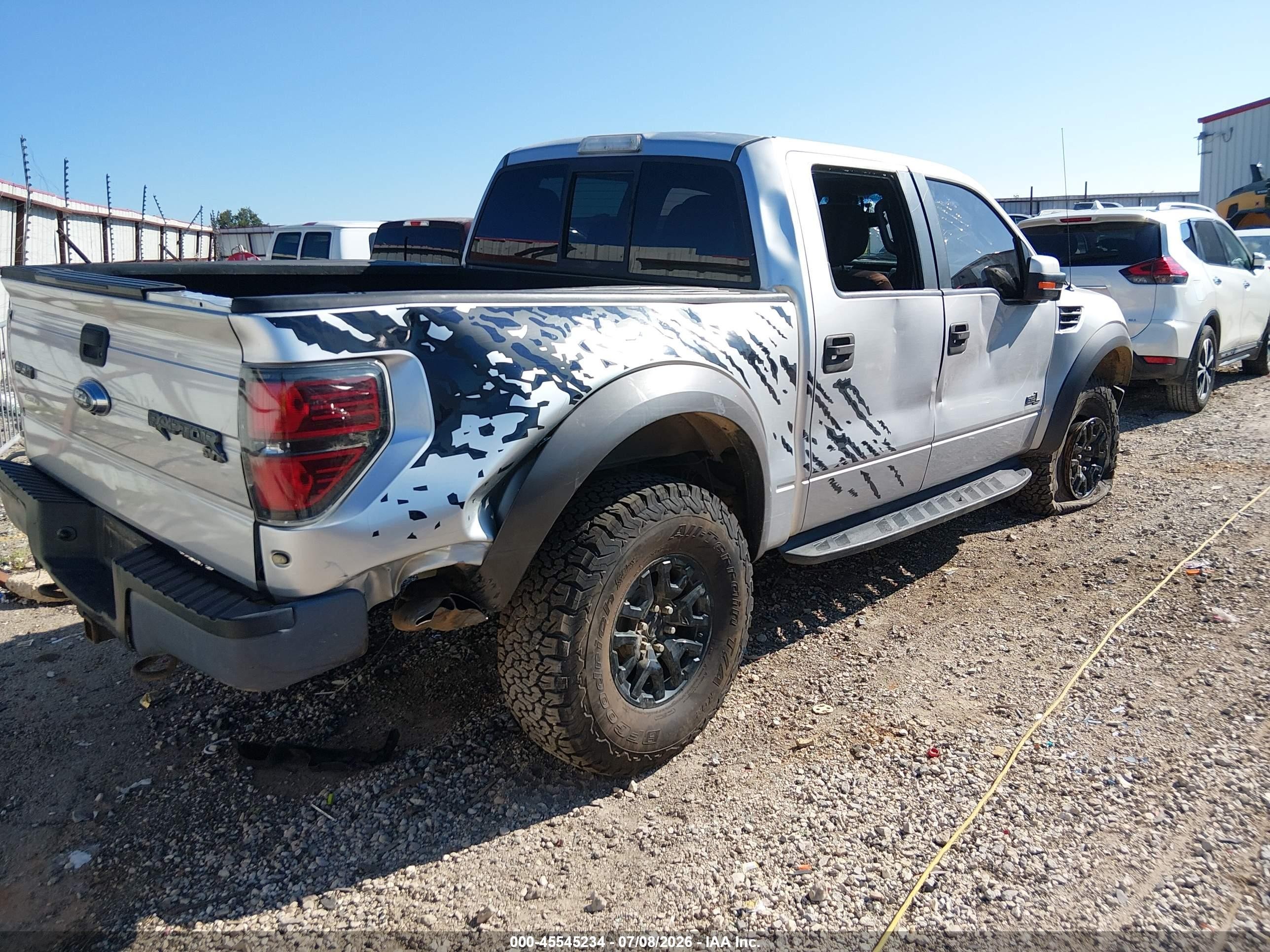 2011 Ford F-150 Svt Raptor Gray vin: 1FTFW1R65BFD20887
