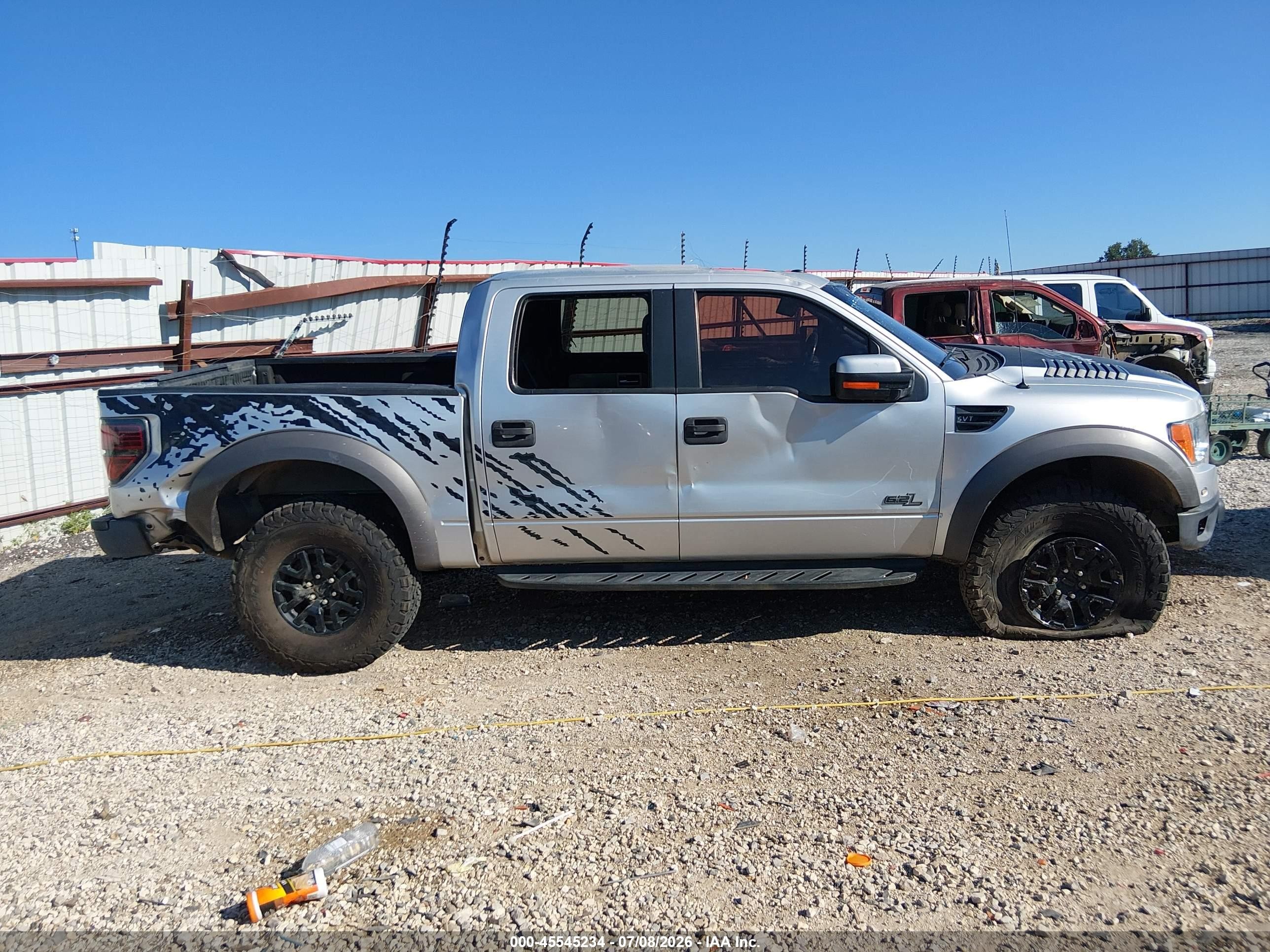 2011 Ford F-150 Svt Raptor Gray vin: 1FTFW1R65BFD20887