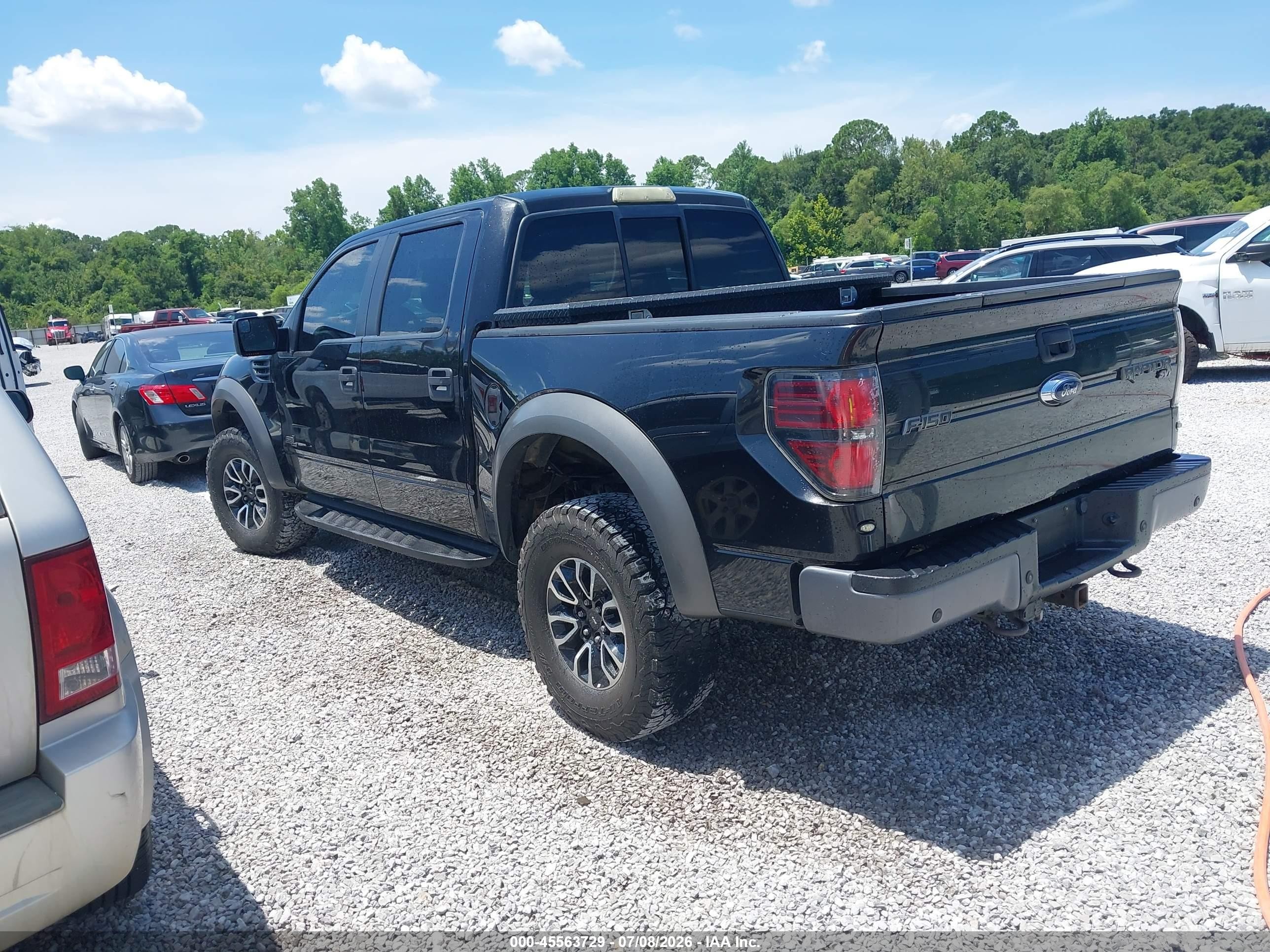 2013 Ford F-150 Svt Raptor Black vin: 1FTFW1R65DFC77333