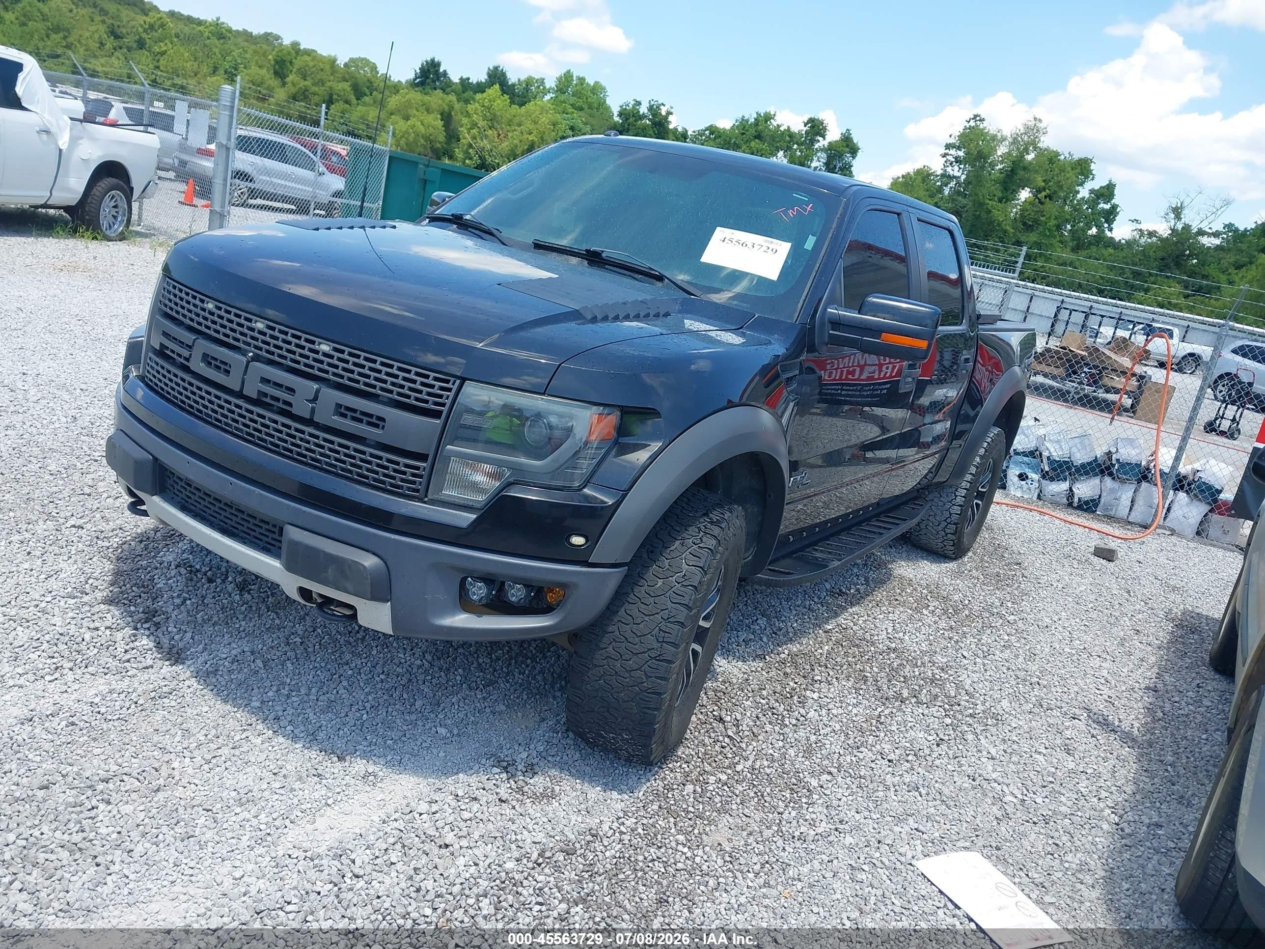 2013 Ford F-150 Svt Raptor Black vin: 1FTFW1R65DFC77333