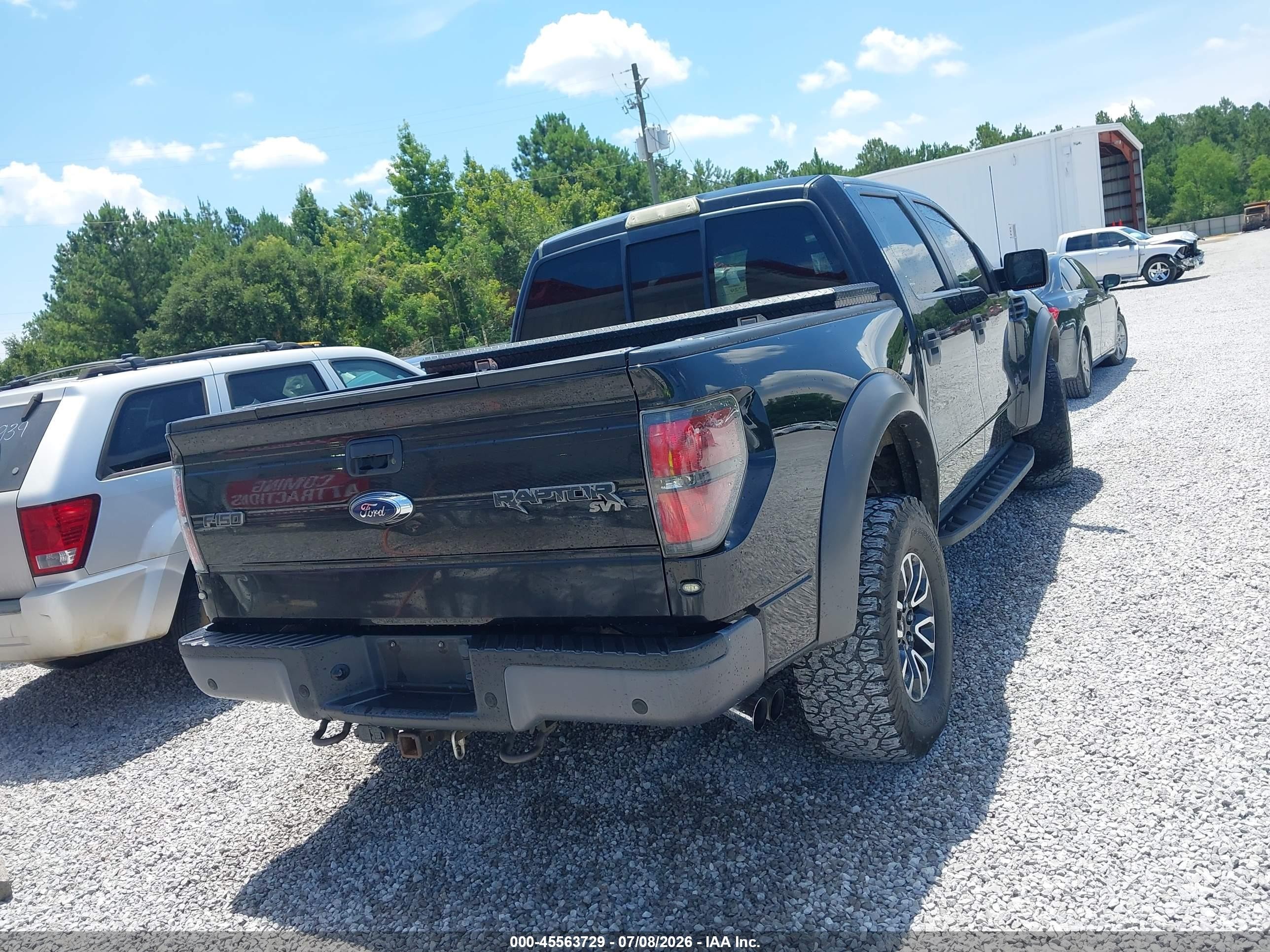 2013 Ford F-150 Svt Raptor Black vin: 1FTFW1R65DFC77333