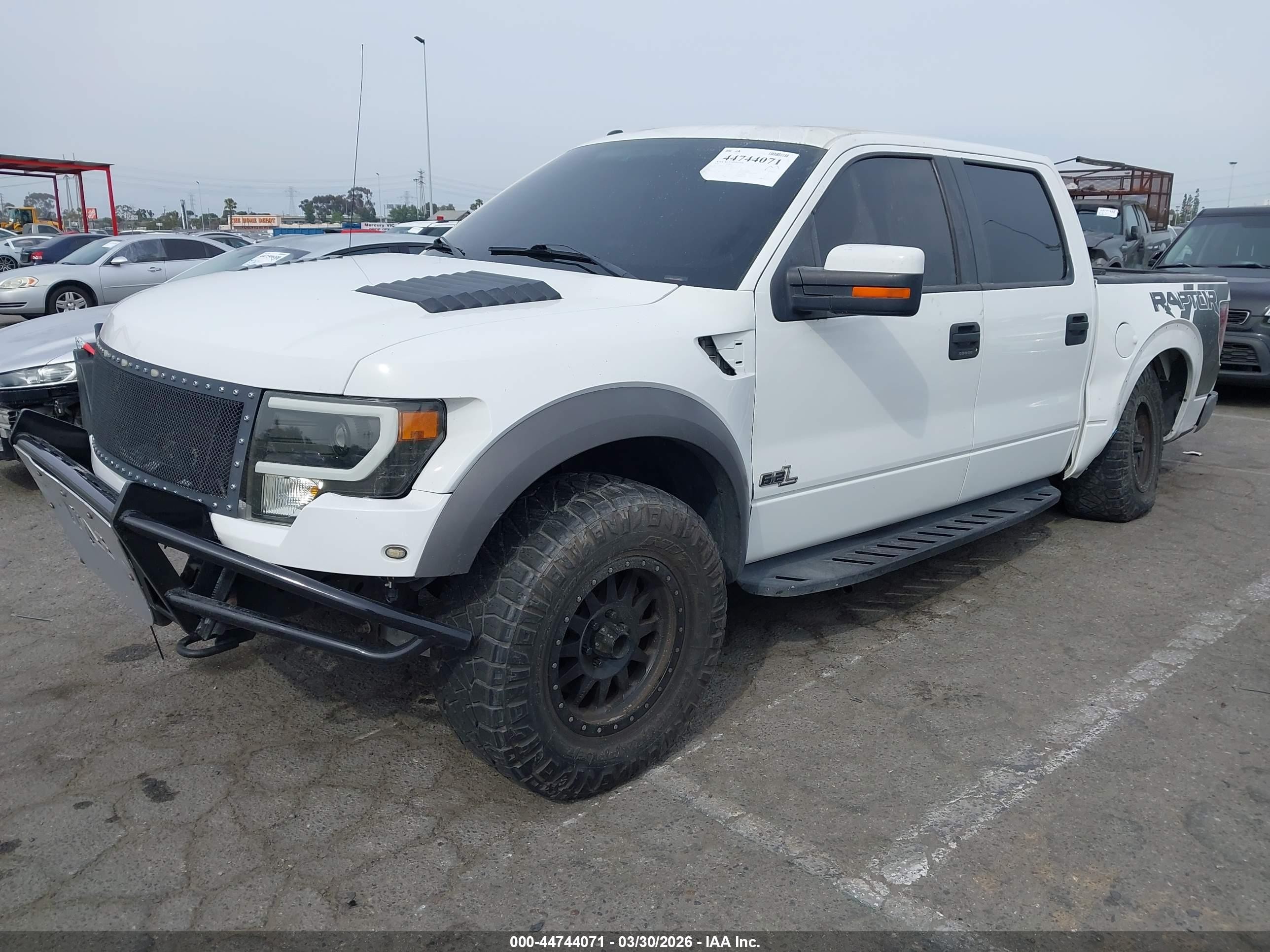 2013 Ford F-150 Svt Raptor White vin: 1FTFW1R65DFD47736