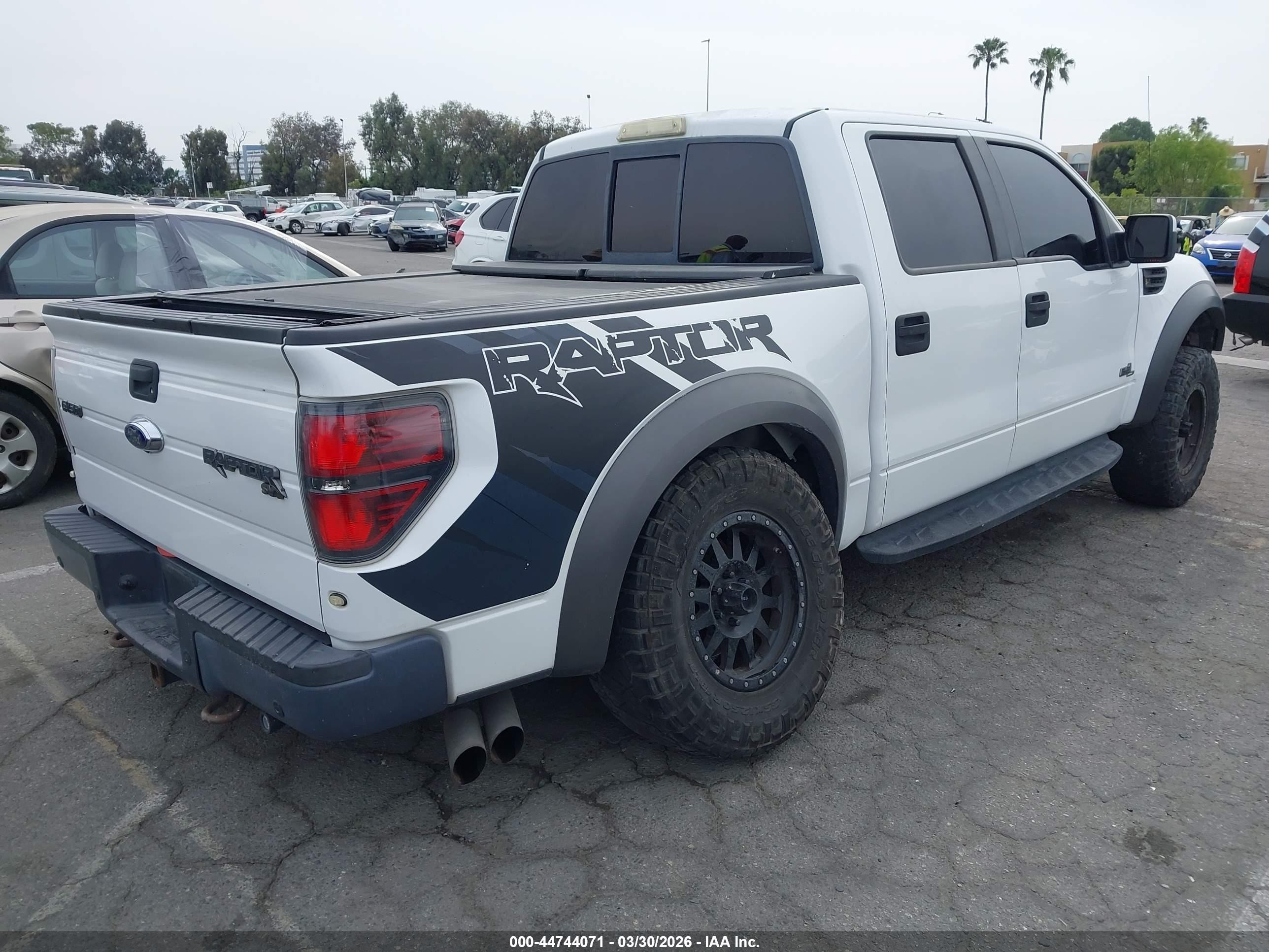 2013 Ford F-150 Svt Raptor White vin: 1FTFW1R65DFD47736
