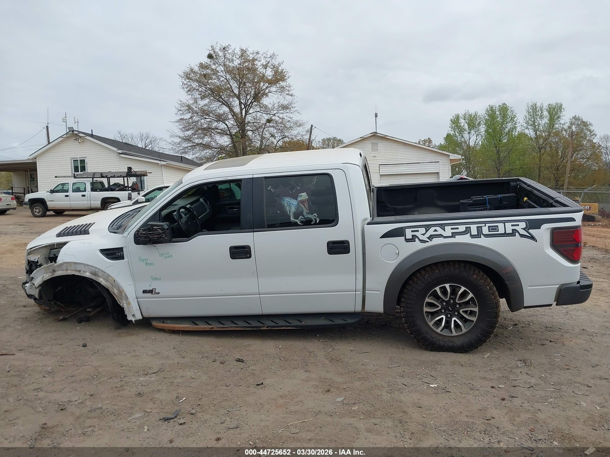 2013 Ford F-150 Svt Raptor White vin: 1FTFW1R65DFD62804