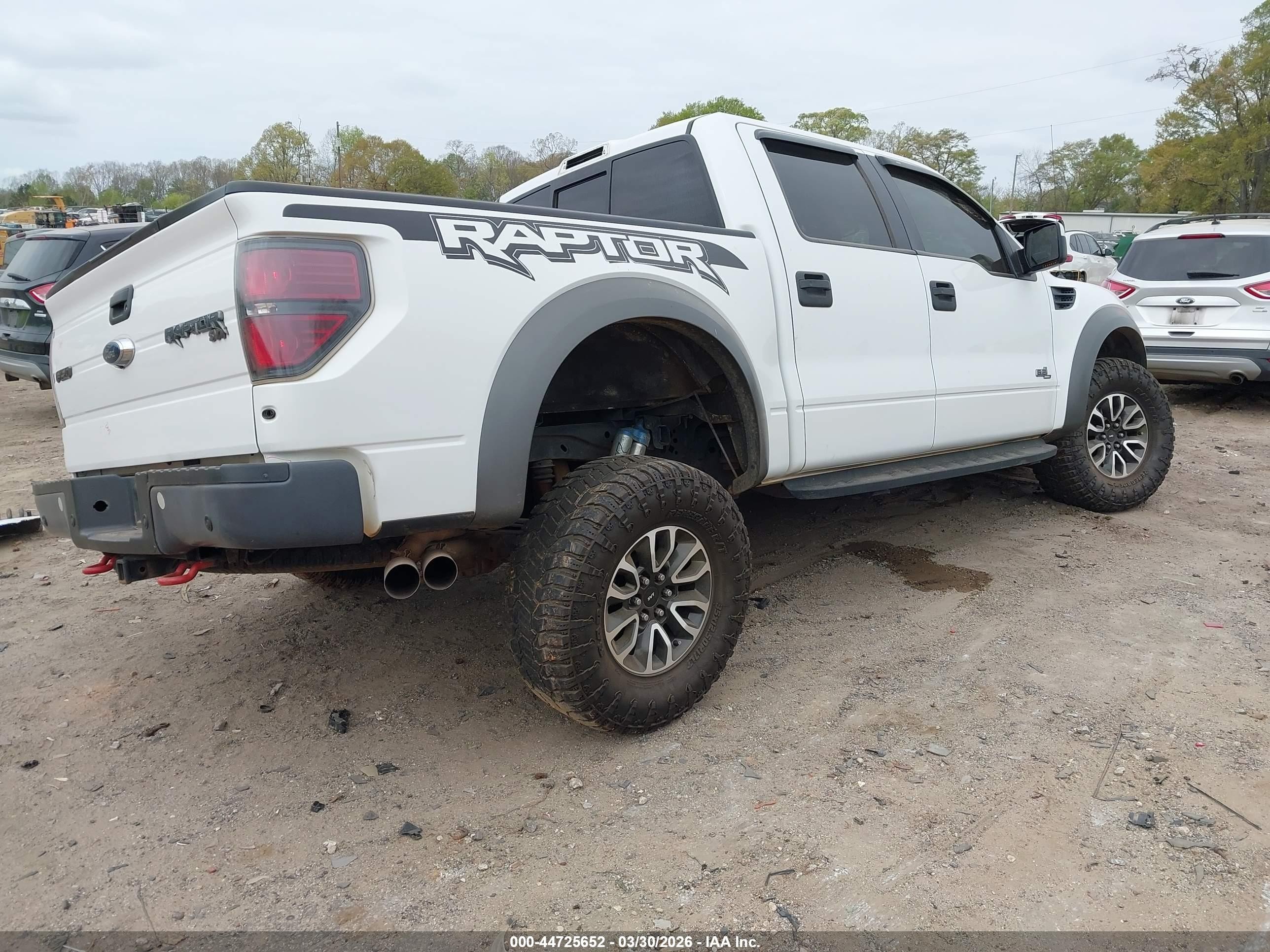 2013 Ford F-150 Svt Raptor White vin: 1FTFW1R65DFD62804