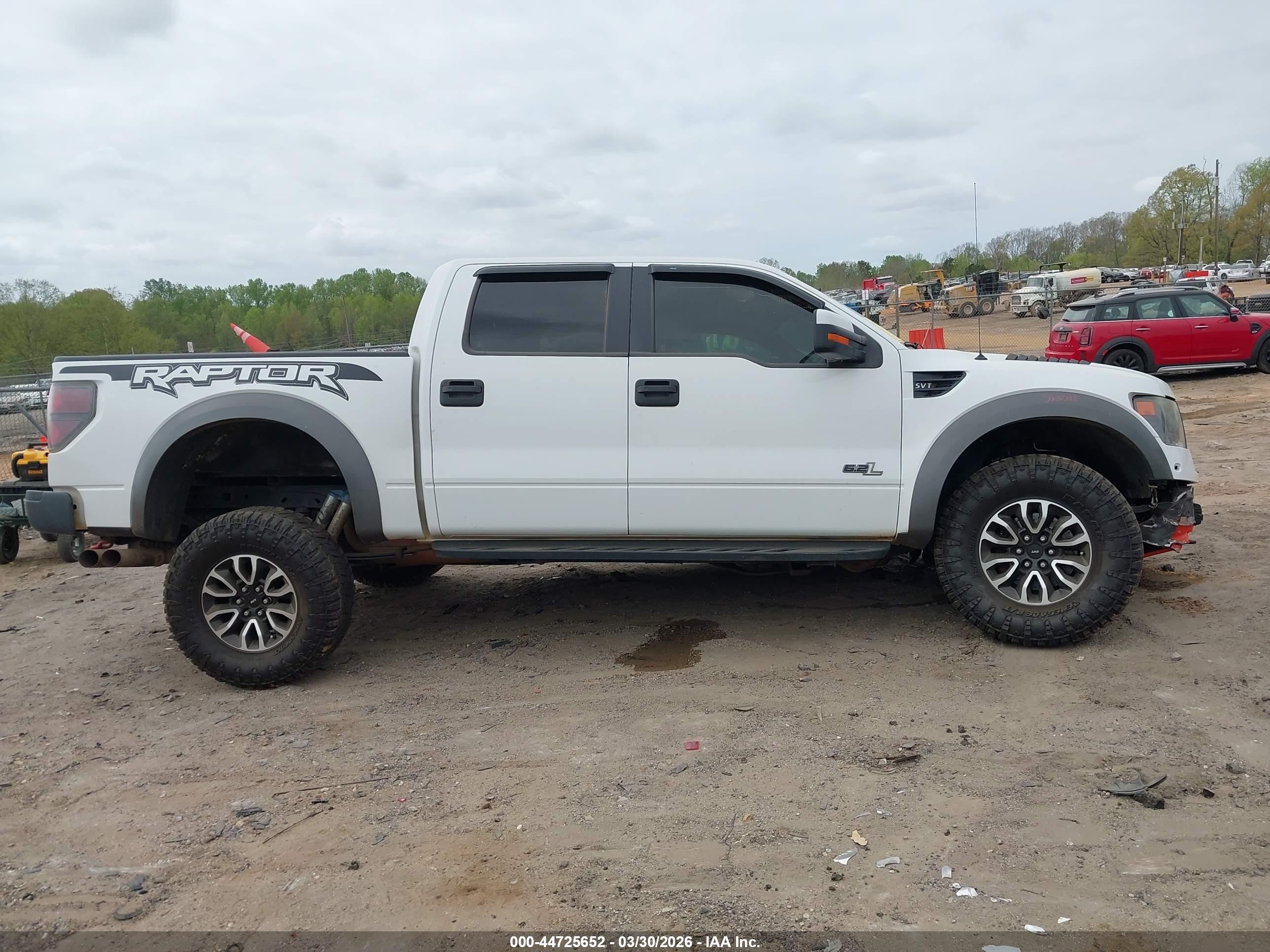 2013 Ford F-150 Svt Raptor White vin: 1FTFW1R65DFD62804